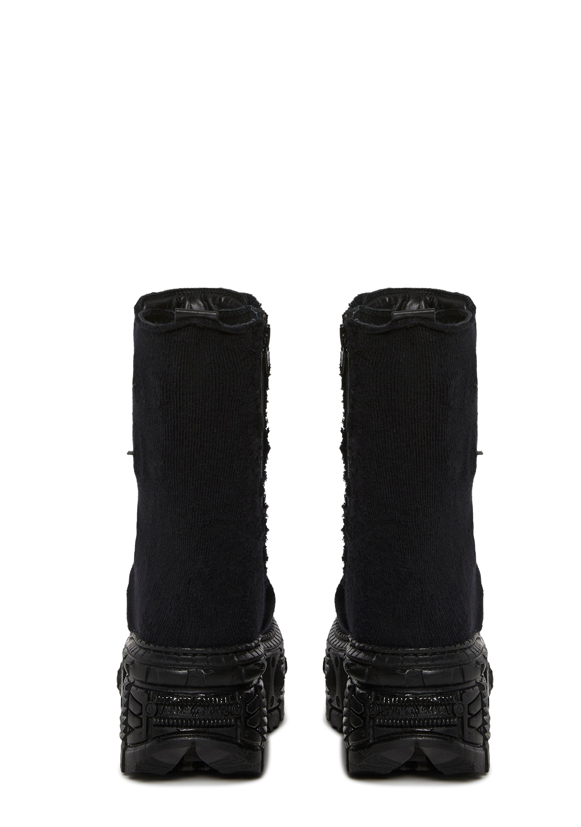 Stretch Sock Platform Boots