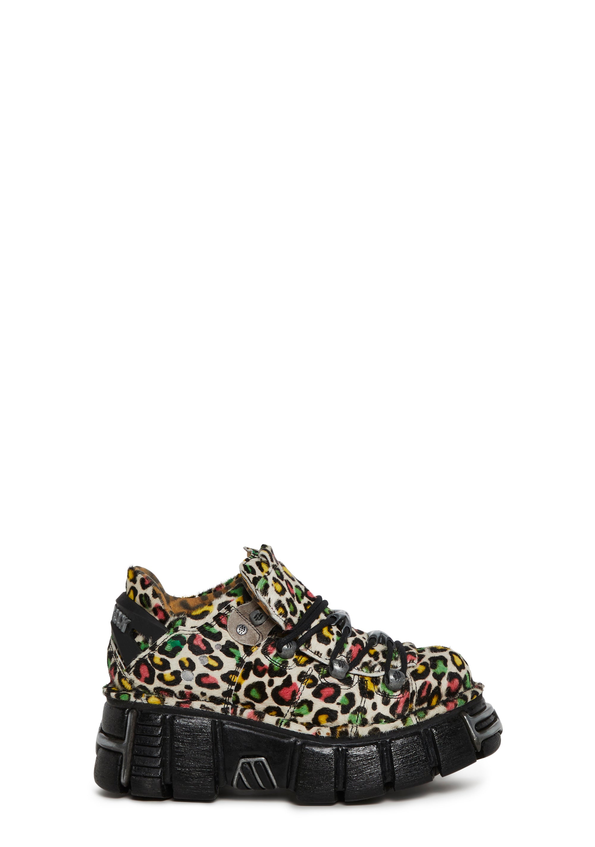 Rock Leopard New Rock M-120N-C89 Chunky Leopard Oxford Shoes - Multi – Dolls Kill
