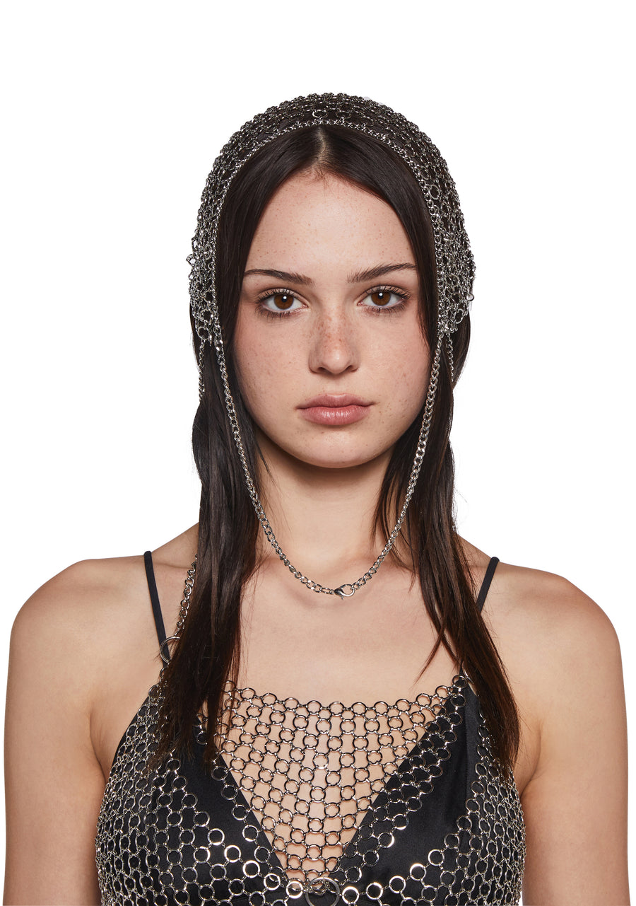 Ambient Chainmail Head Scarf - alternate