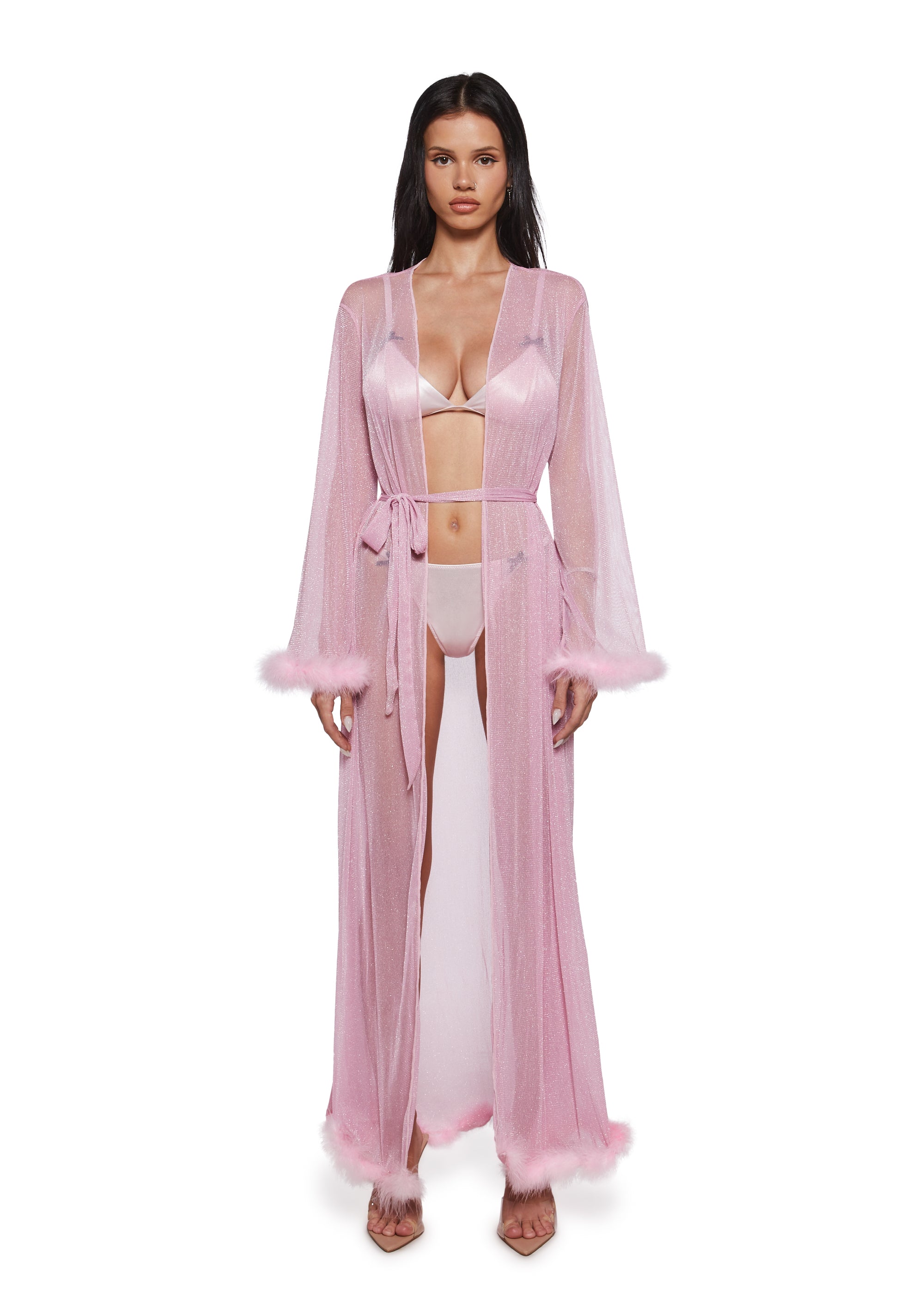Glam Morning Mesh Robe