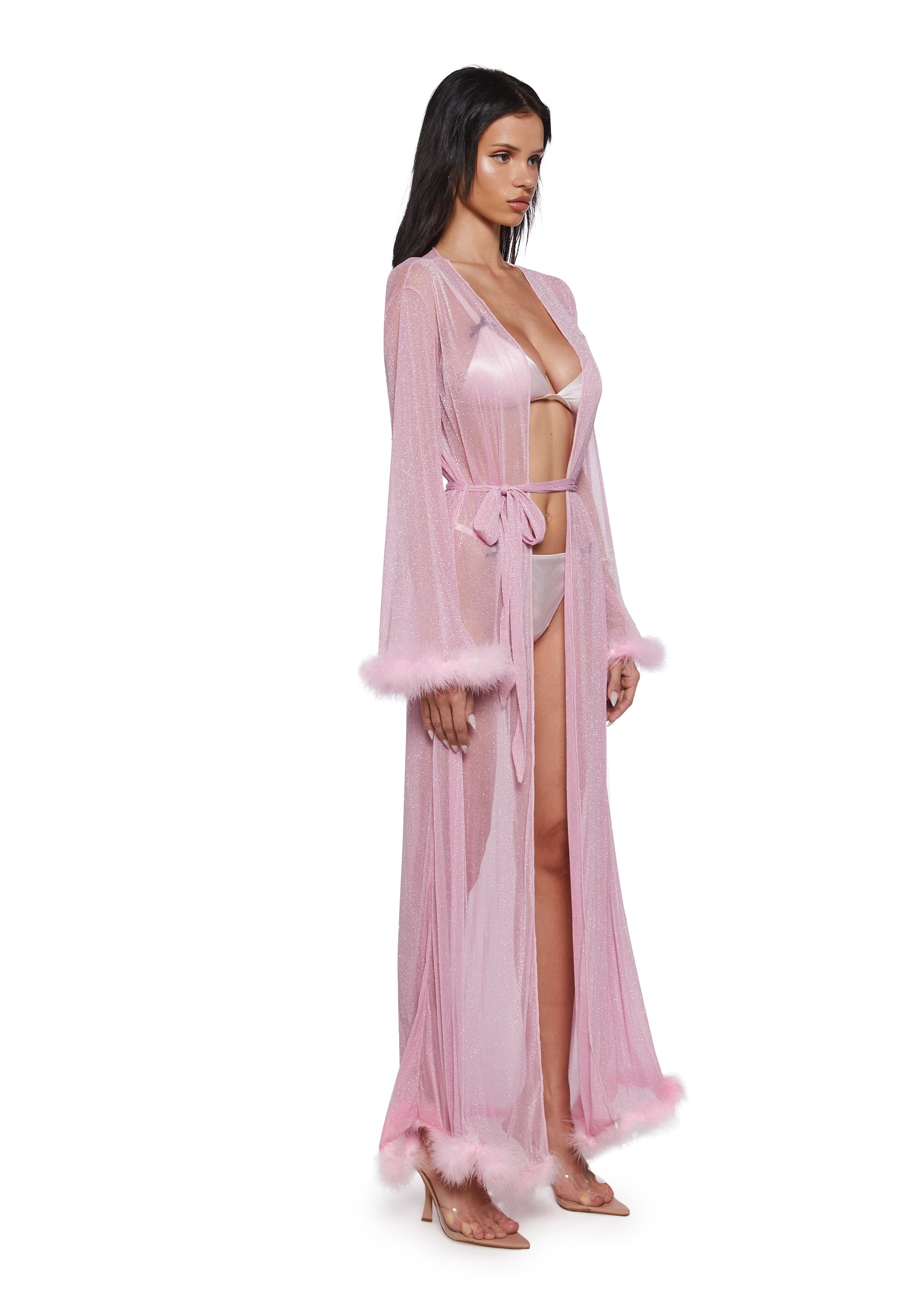 Glam Morning Mesh Robe
