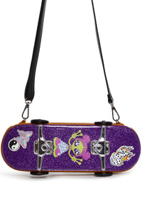 Kickflip Skateboard Crossbody Bag - Purple