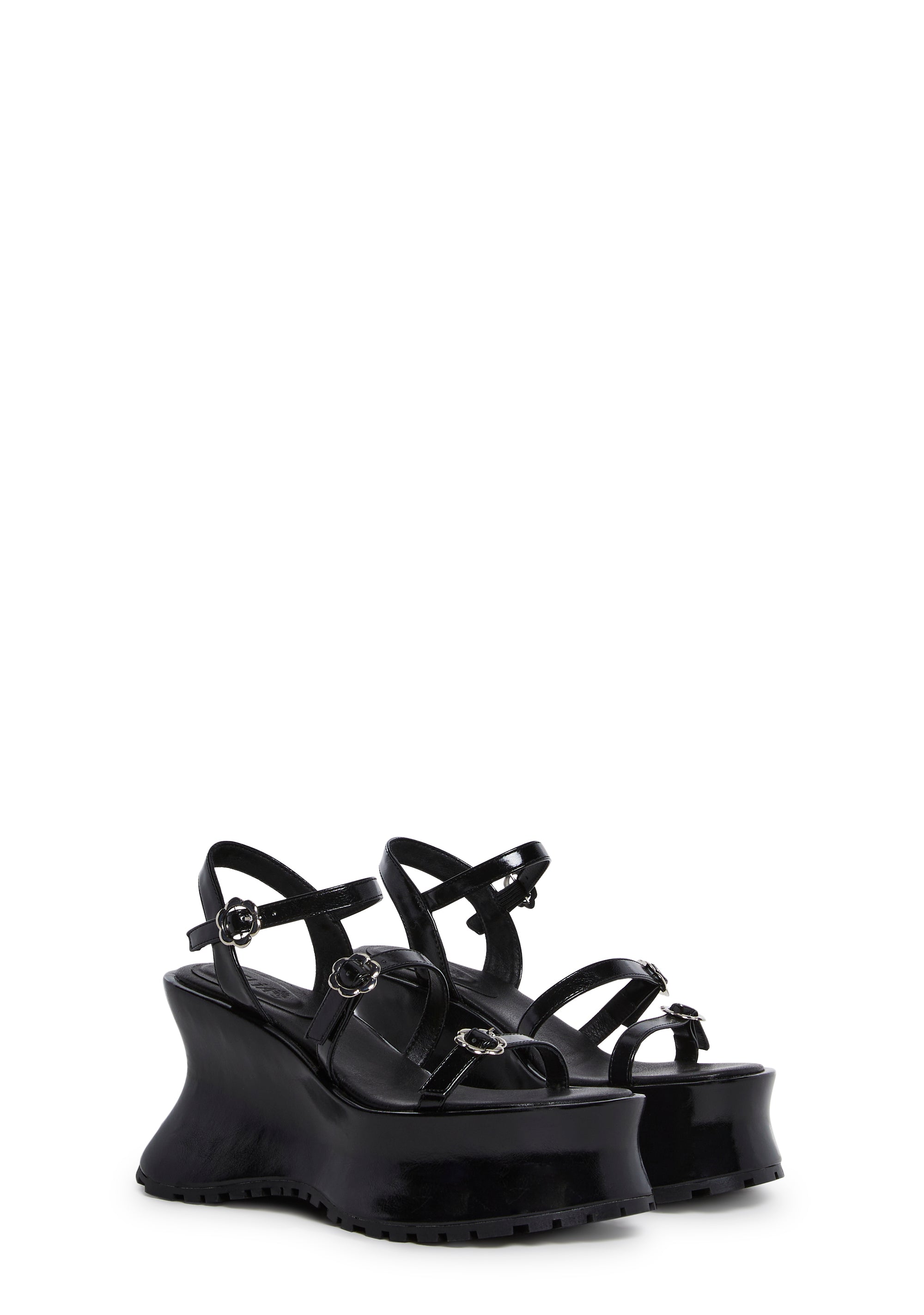 Sightseeing Platform Sandals - Black