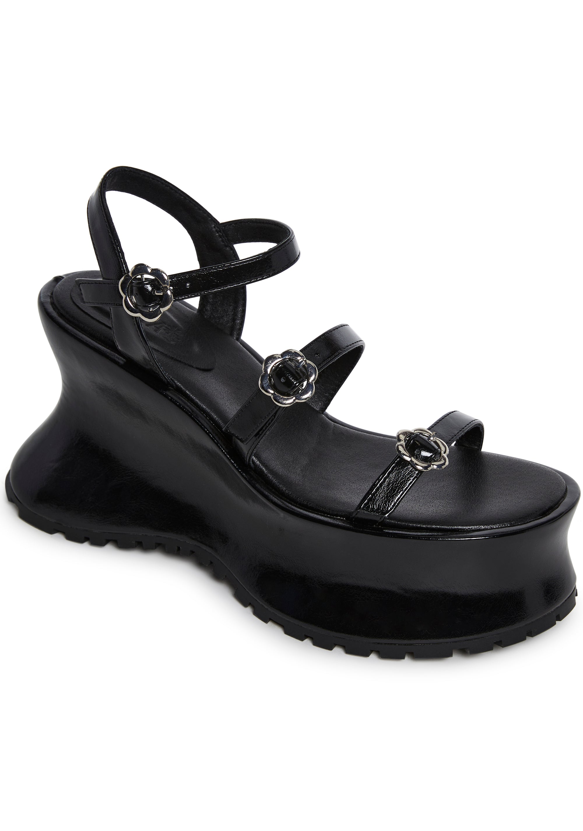 Sightseeing Platform Sandals - Black