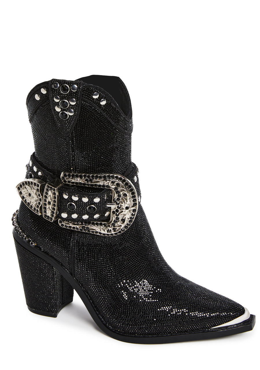 Sharp Sheriff Shine Cowboy Boots - Black - alternate