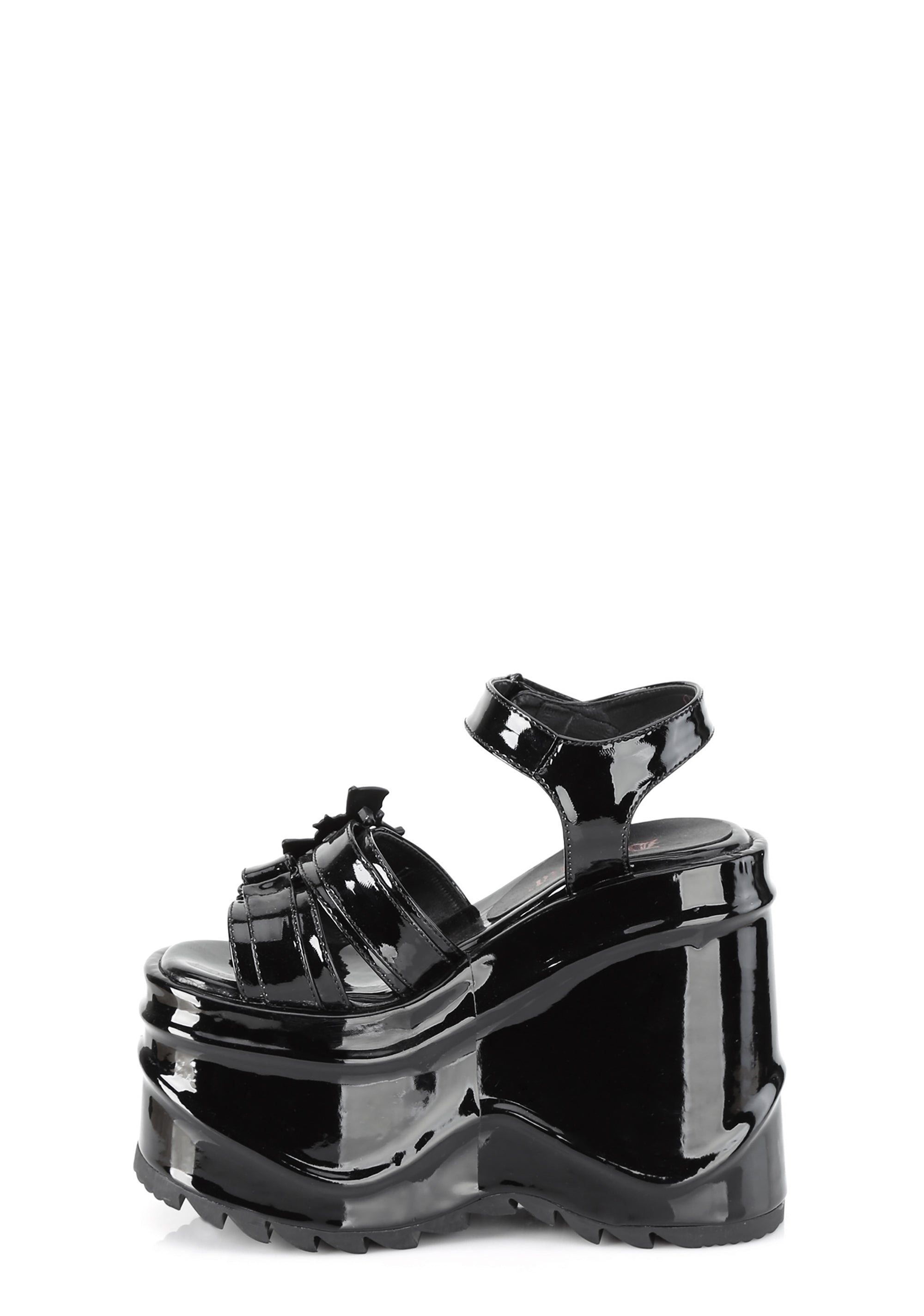 Creature Of Hell Patent Platform Sandals