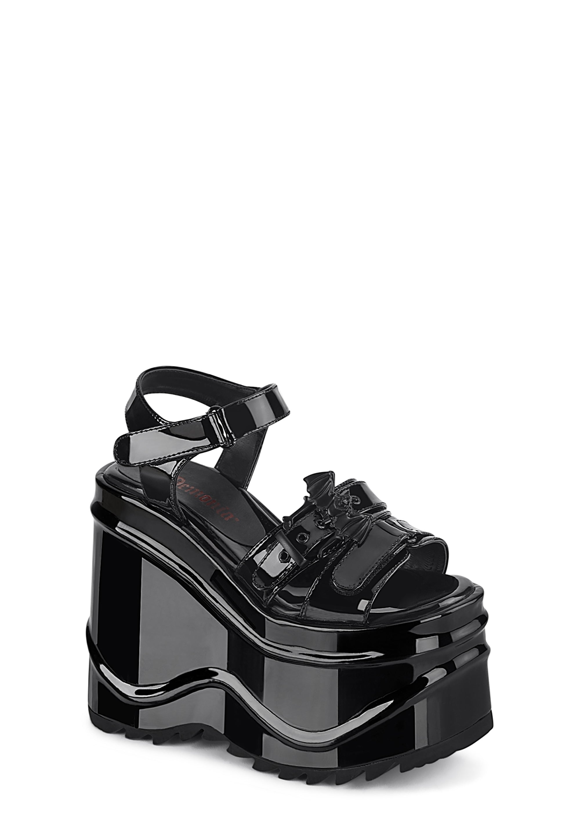 Creature Of Hell Patent Platform Sandals