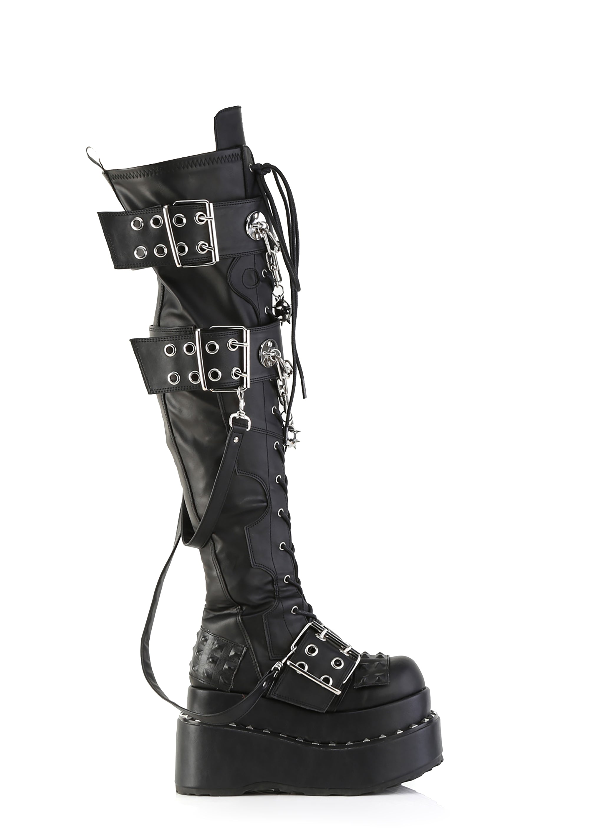 Bear-316 Knee High Buckle Boots