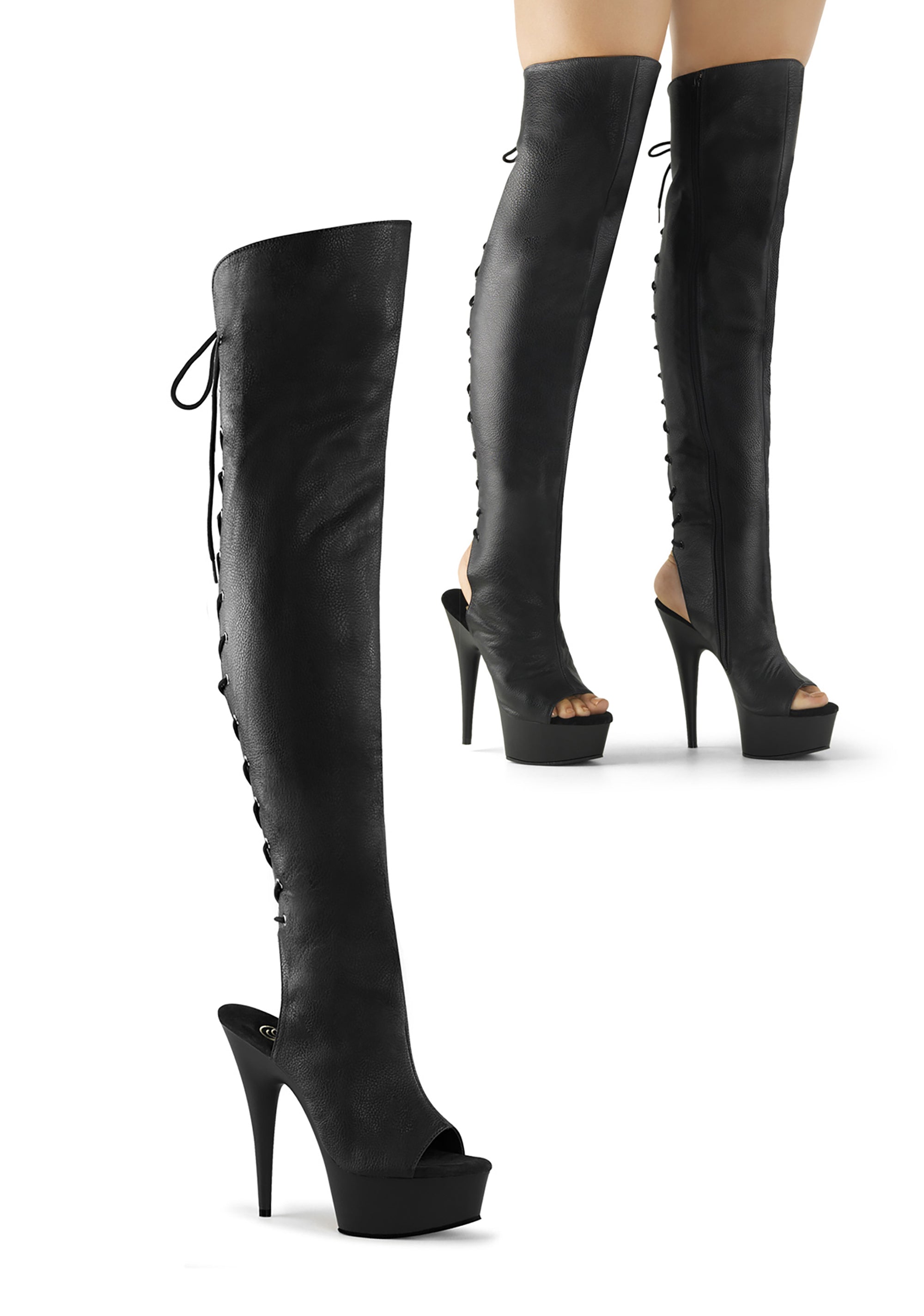 Delight-3019 Thigh High Stiletto Boots