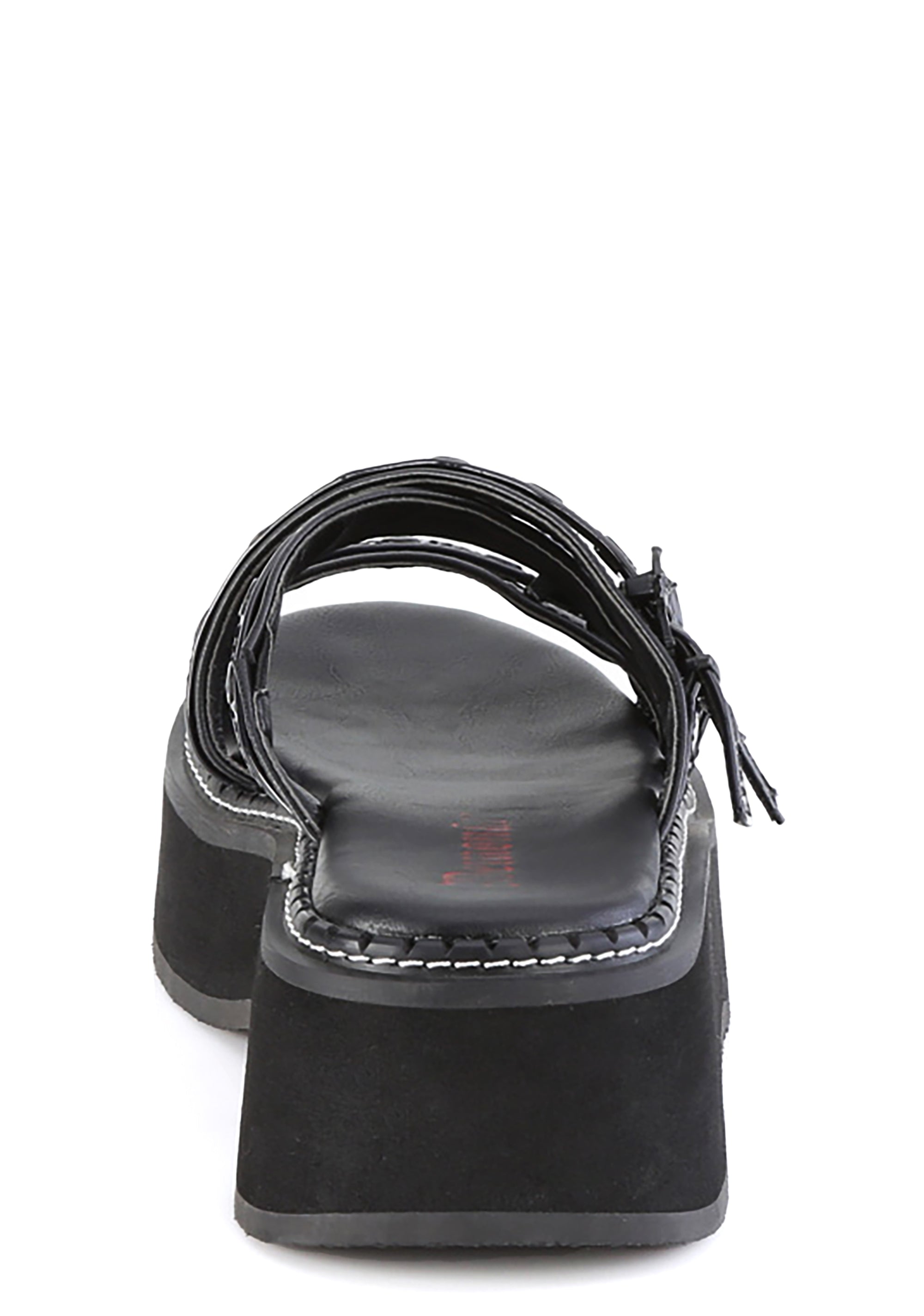 日本未入荷 DEMONIA / EMILY-07 Demonia Emily-07 Strappy Sandals With Bat Buckles And Holo