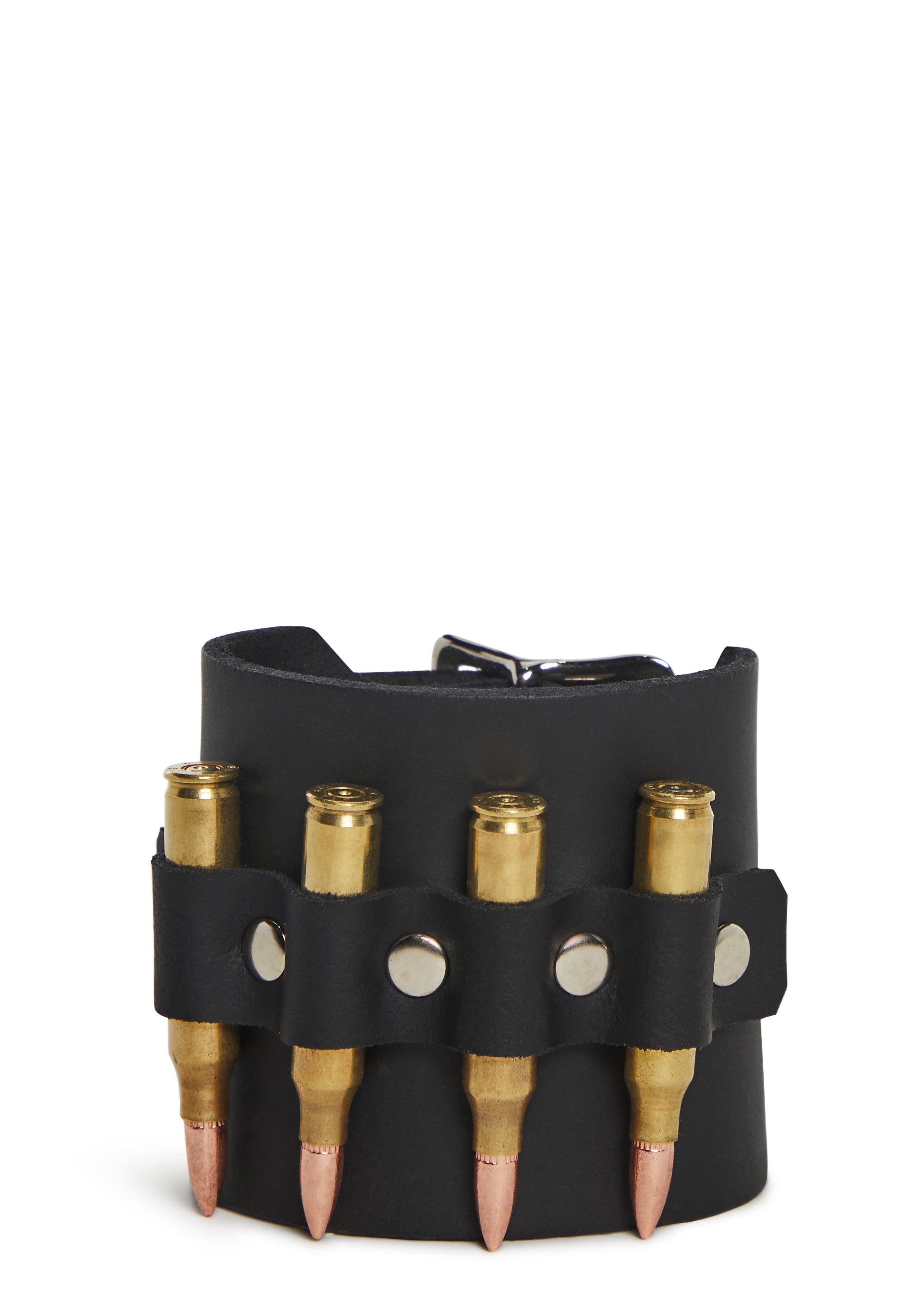 Funk Plus Bullet Bracelet With Double Buckle Closures - Black