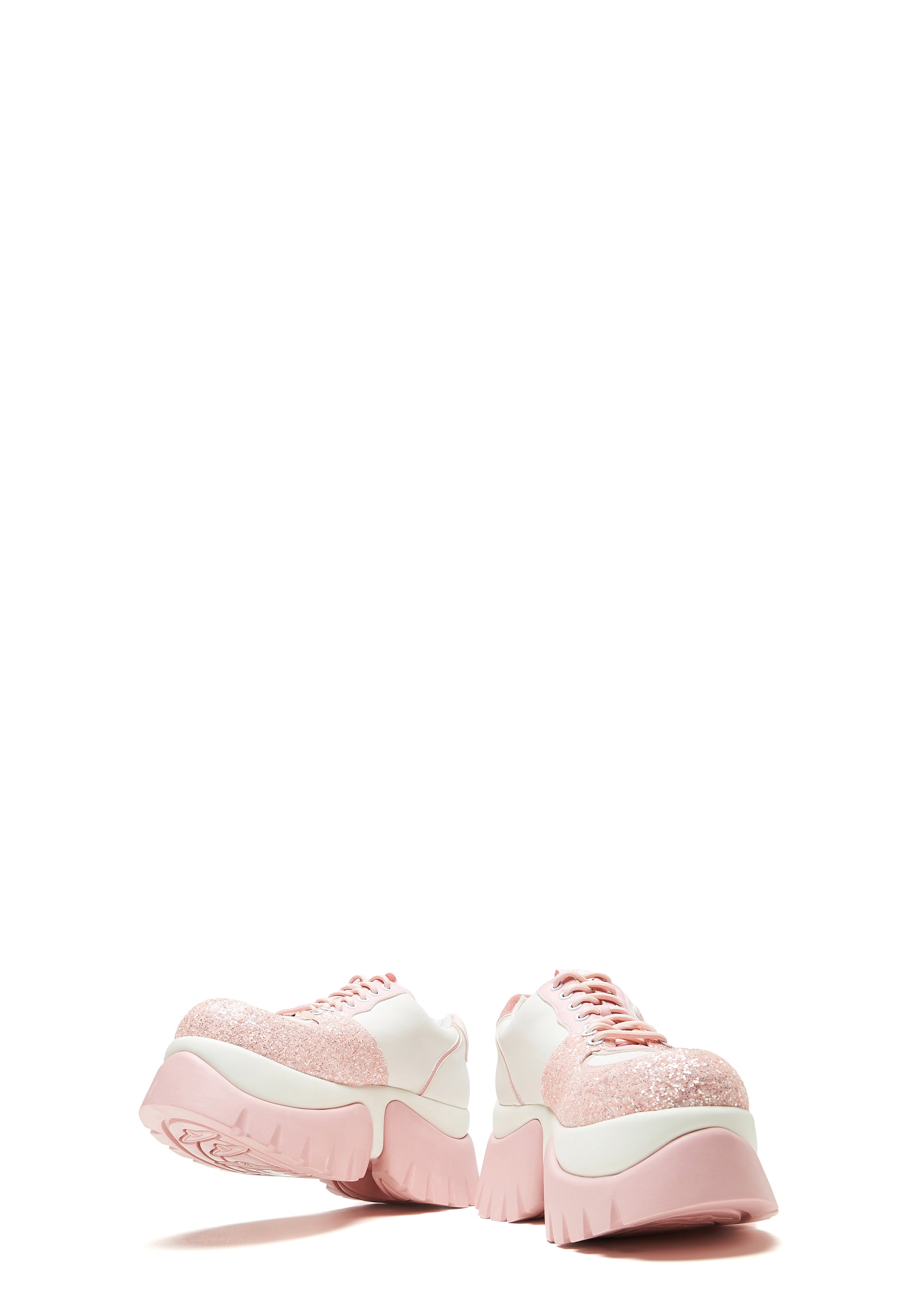 Bear Blushes Chunky Glitter Trainers - Pink