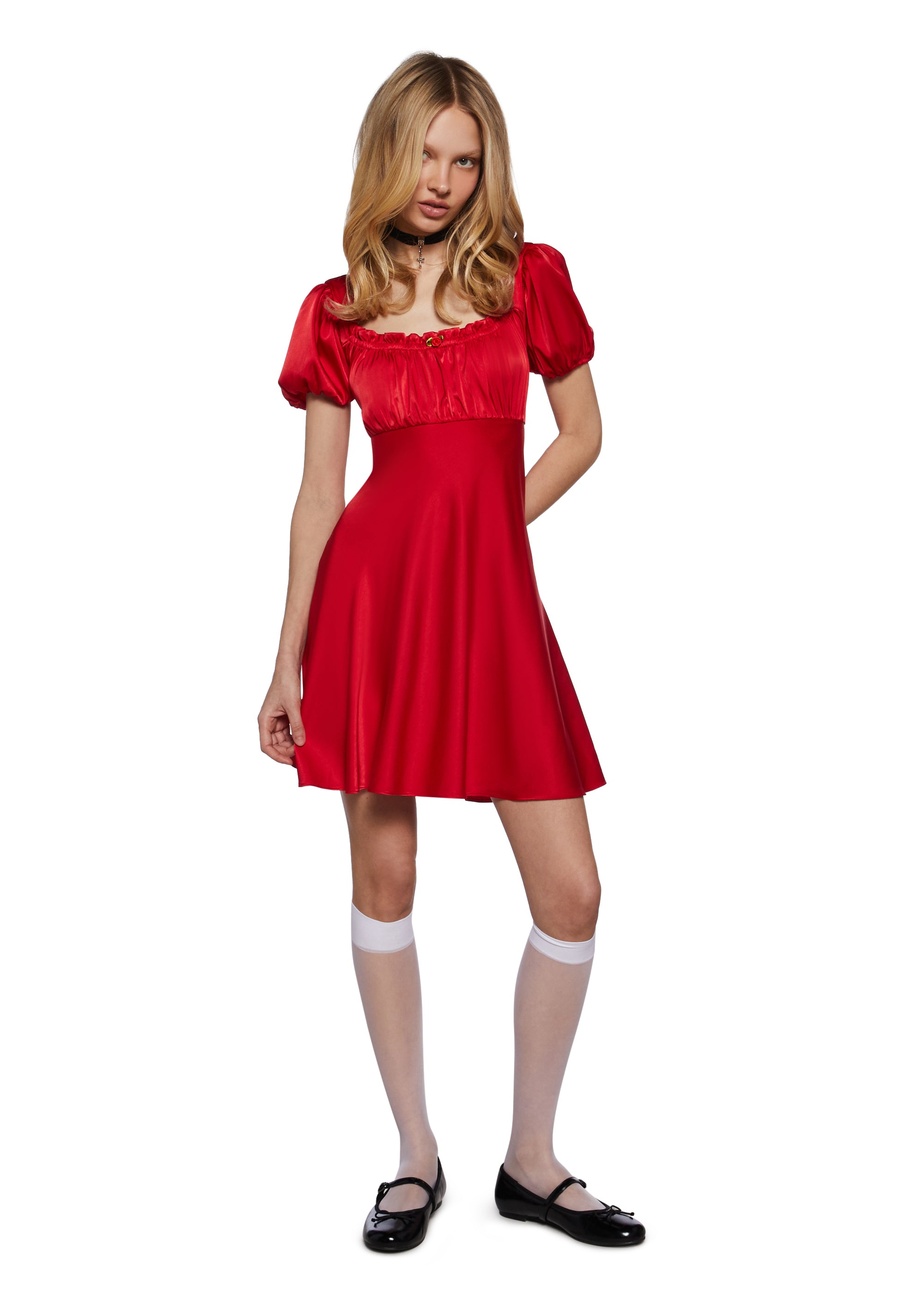 dollskill satin dress Rouge Cupids Crush Satin Dress