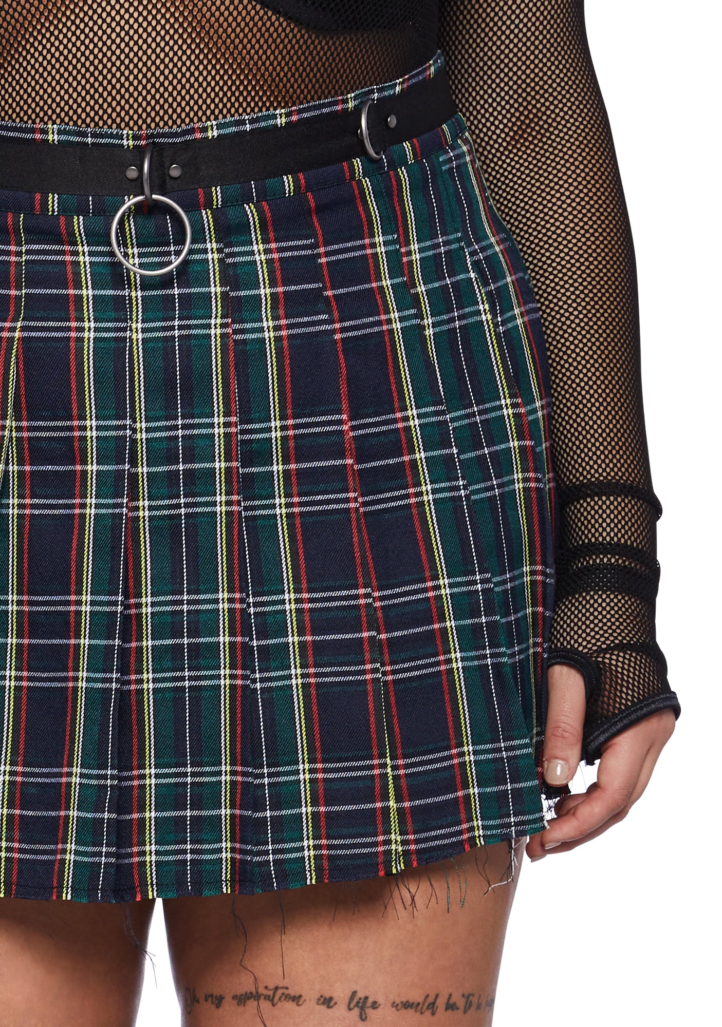 Plus Dress Code Plaid Skirt