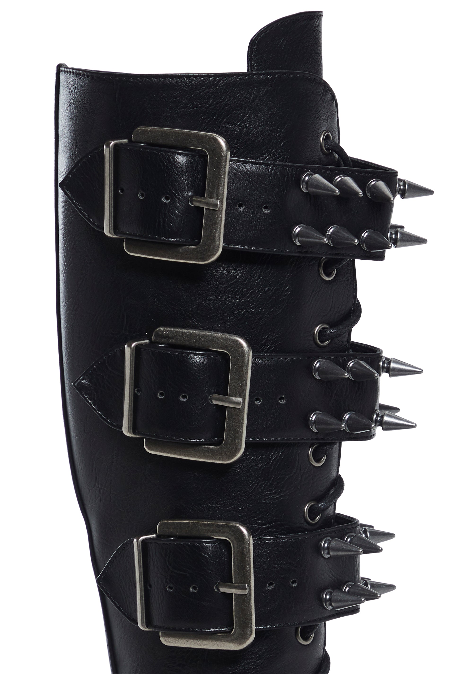 驚きの価格が実現！ Widow Vegan Leather Buckle Platform Boots – Dolls Kill 靴