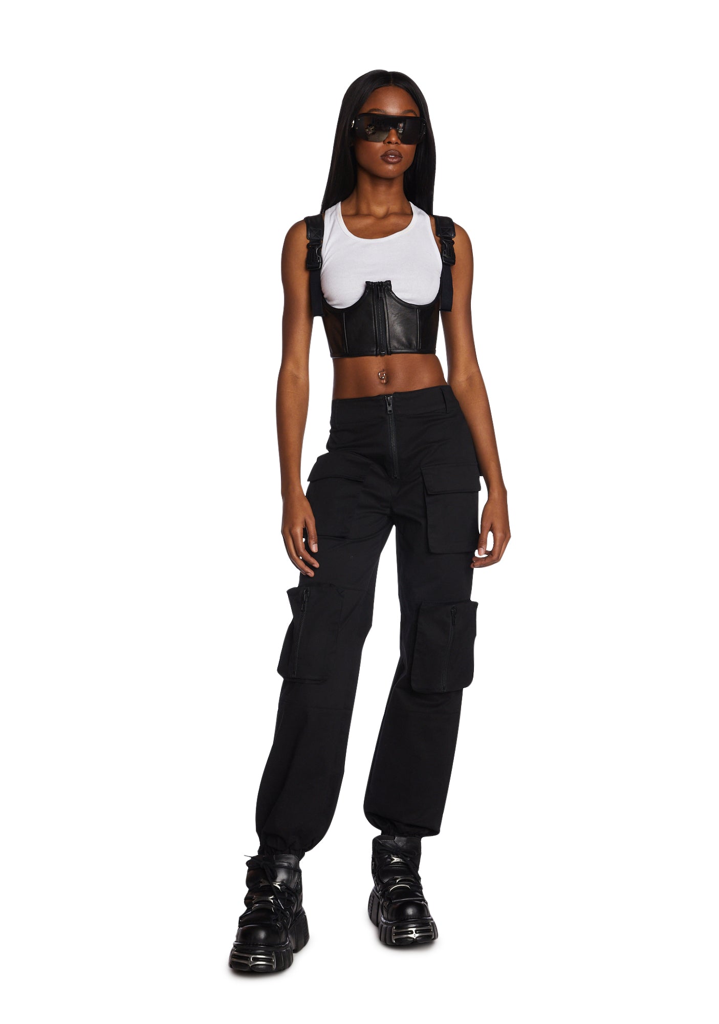 Poster Grl Multi Pocket Cargo Pants - Black – Dolls Kill