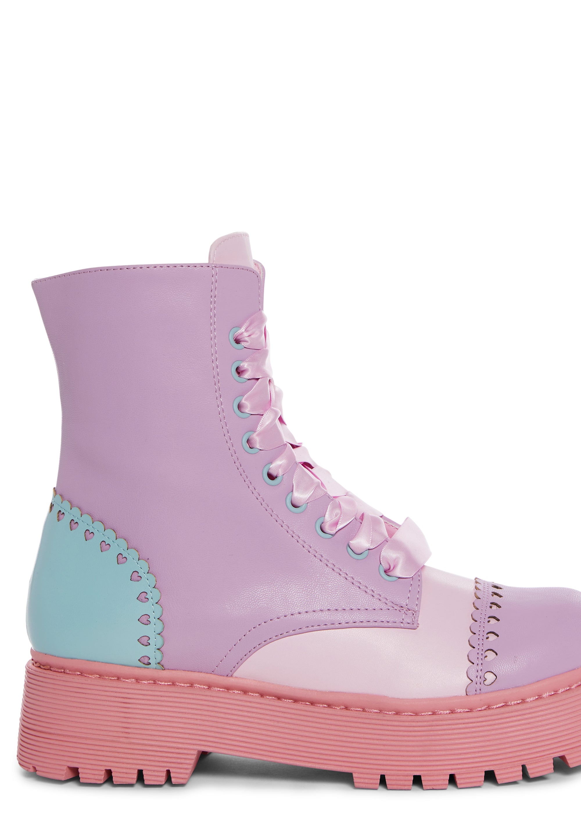 Bubblegum Party Combat Boots