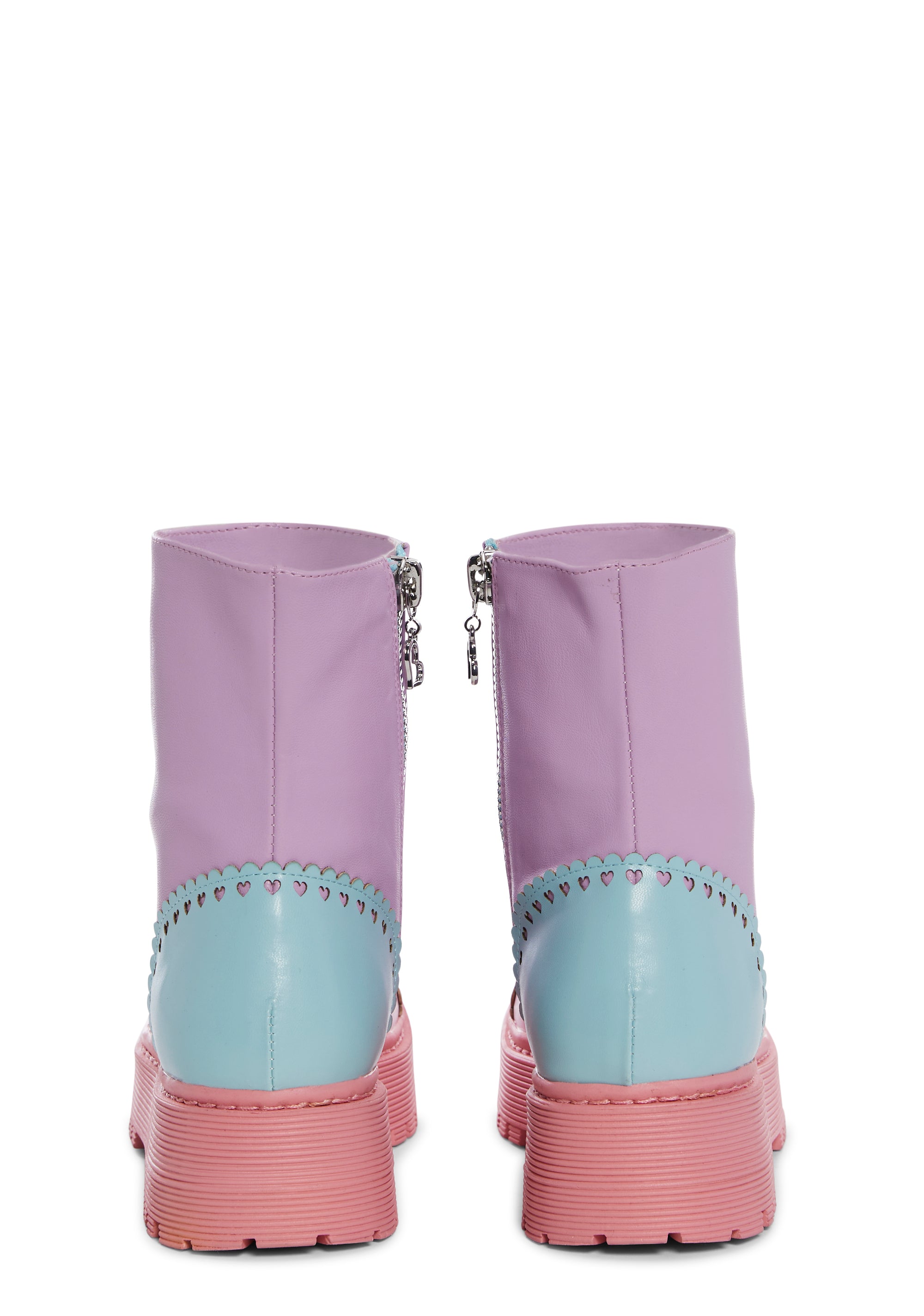 Bubble gum party combat boots clearance