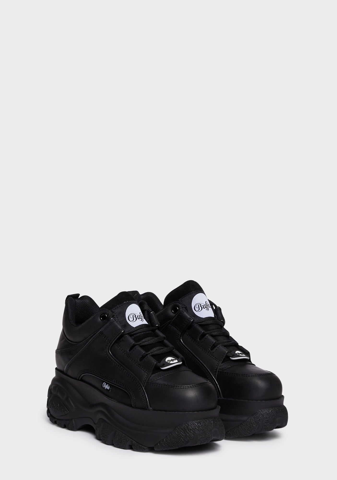 Buffalo Low Top Chunky Sneakers Black Dolls Kill