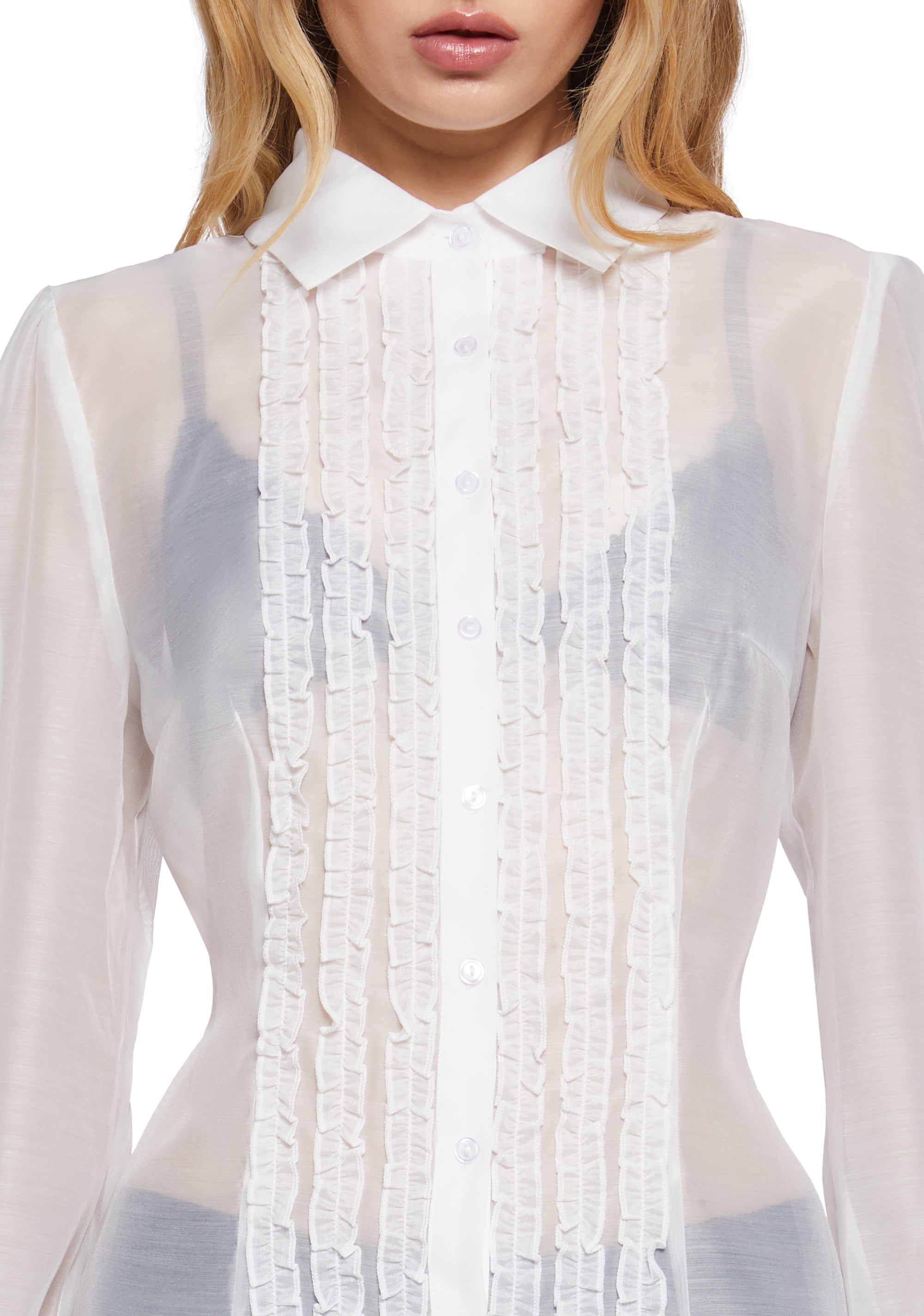 melt the lady eyelet sheer tops