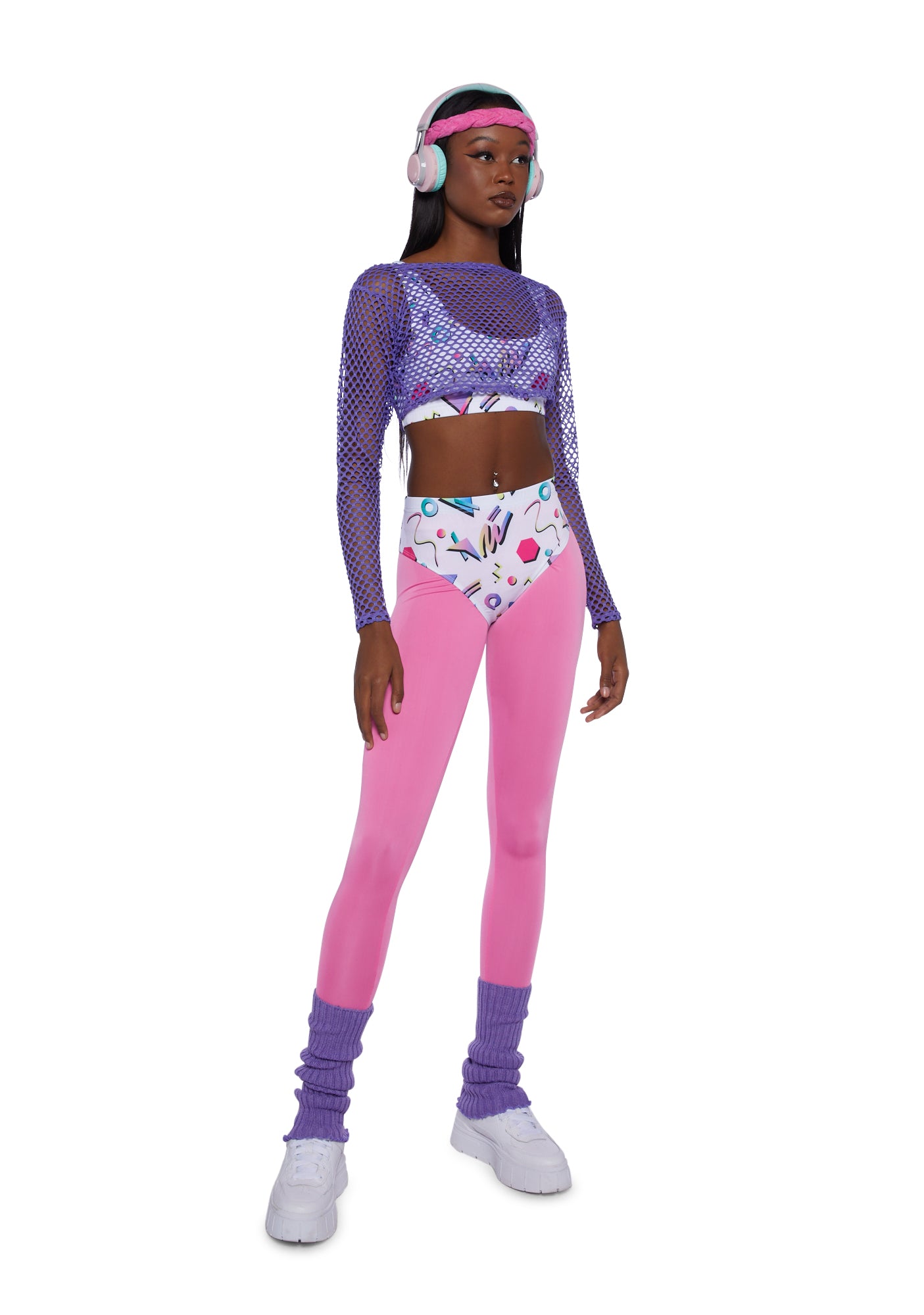 Halloween Sexy 80s Workout Girl Costume Set Dolls Kill