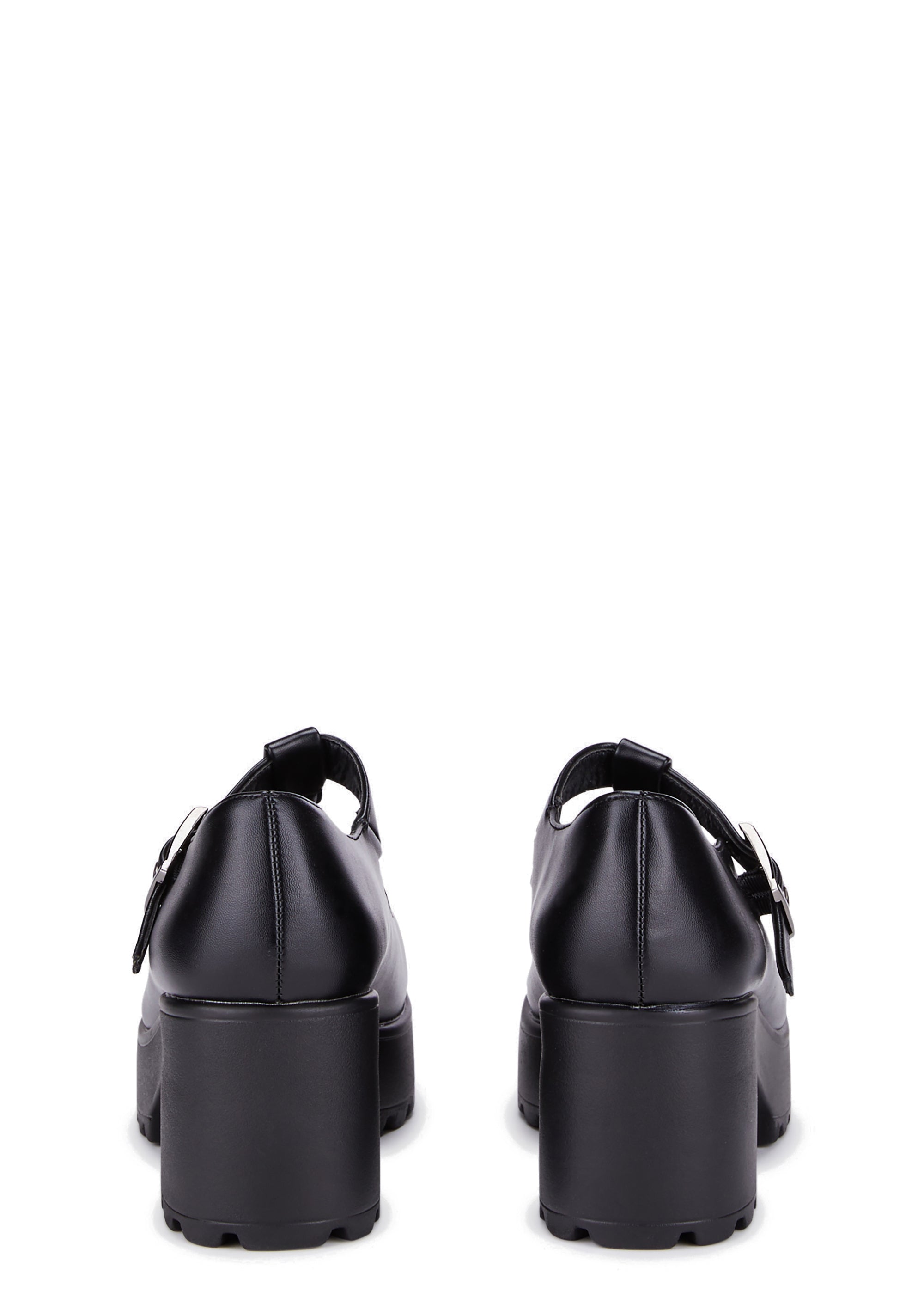 Koi Footwear Cut Out Platform Heel Mary Janes Black Dolls Kill