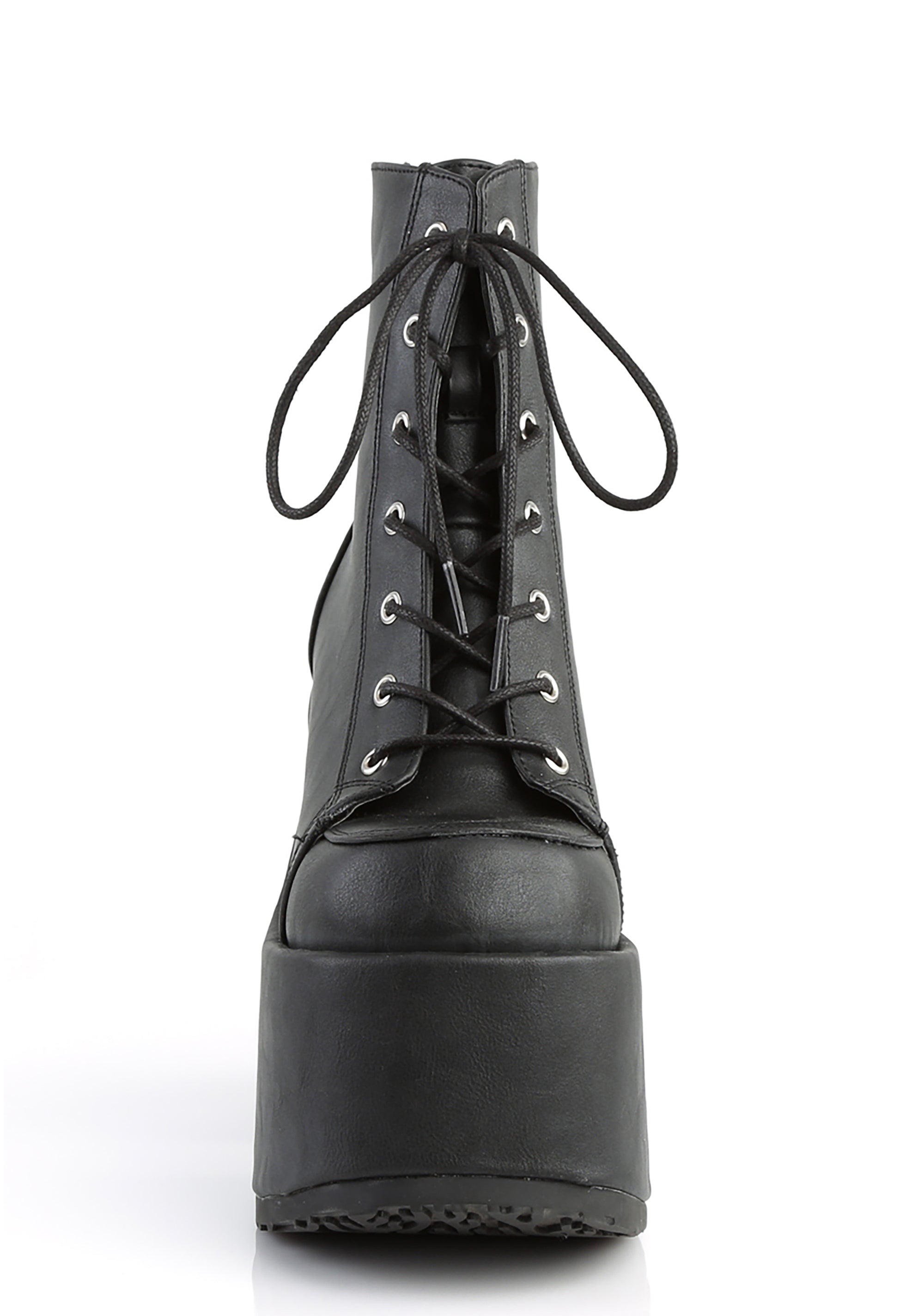 Demonia Camel 203 - Black Vegan Leather – Dolls Kill