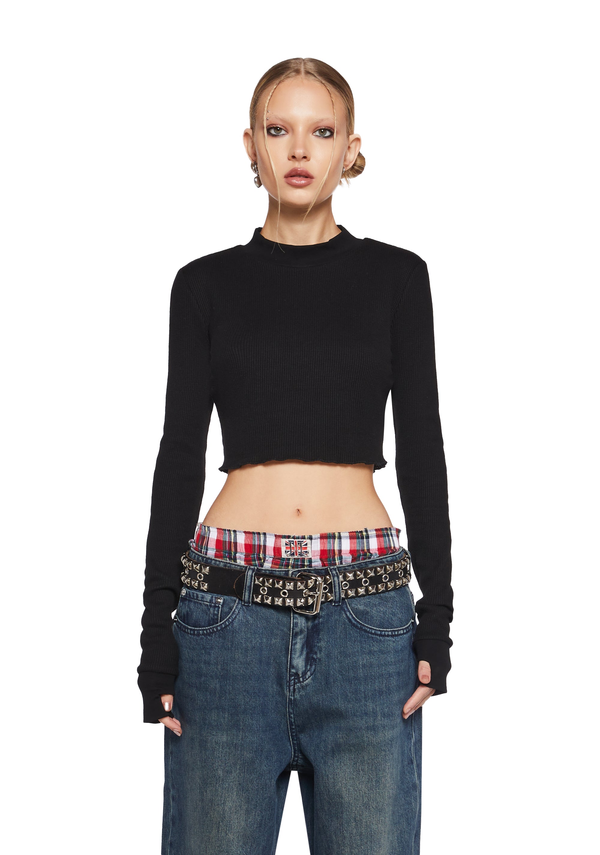 Antisocial Anarchy Thermal Top Current Mood,All Products : American Fashion Style Bags On Sale