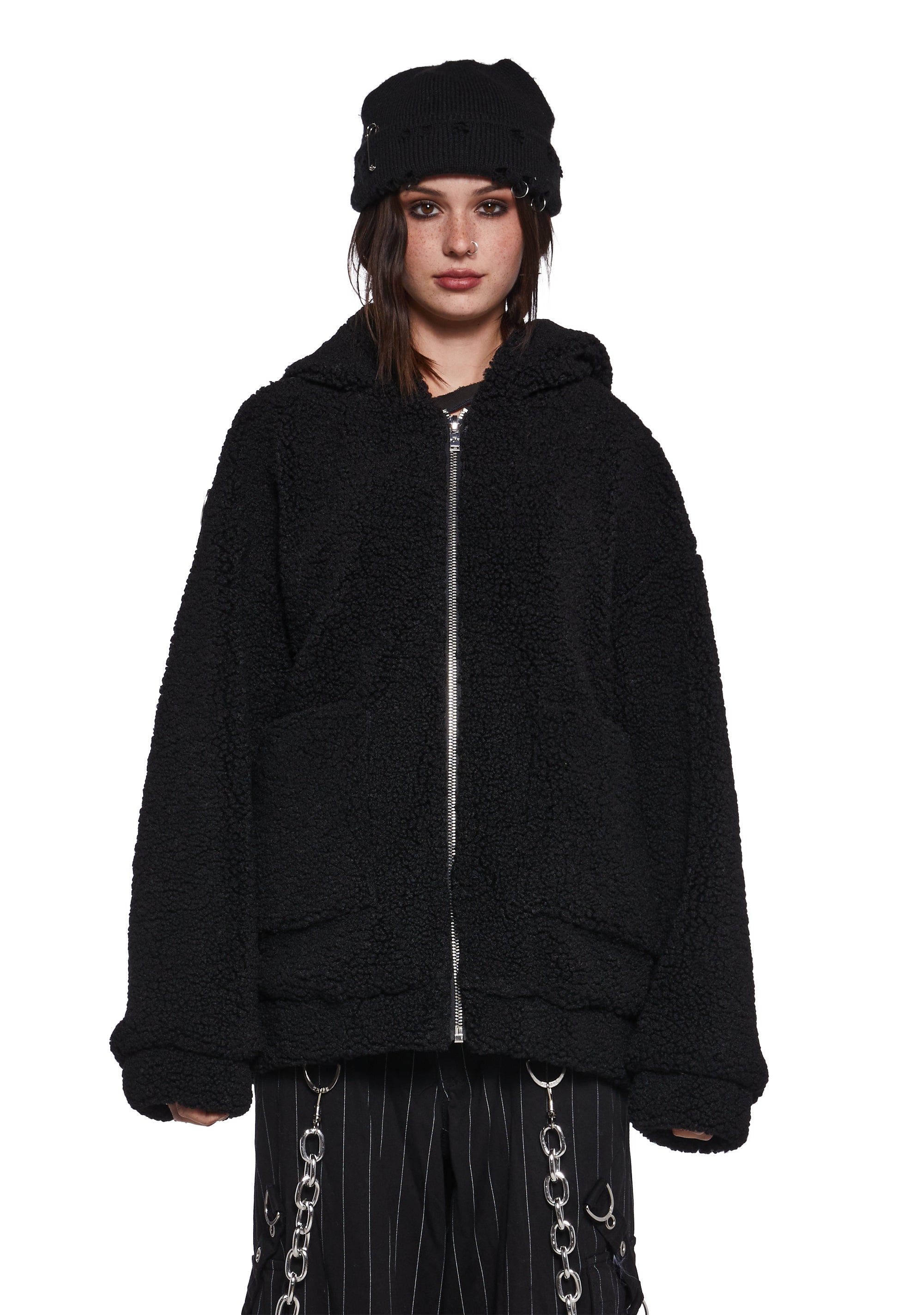 Blissful Misery Hooded Sherpa Jacket