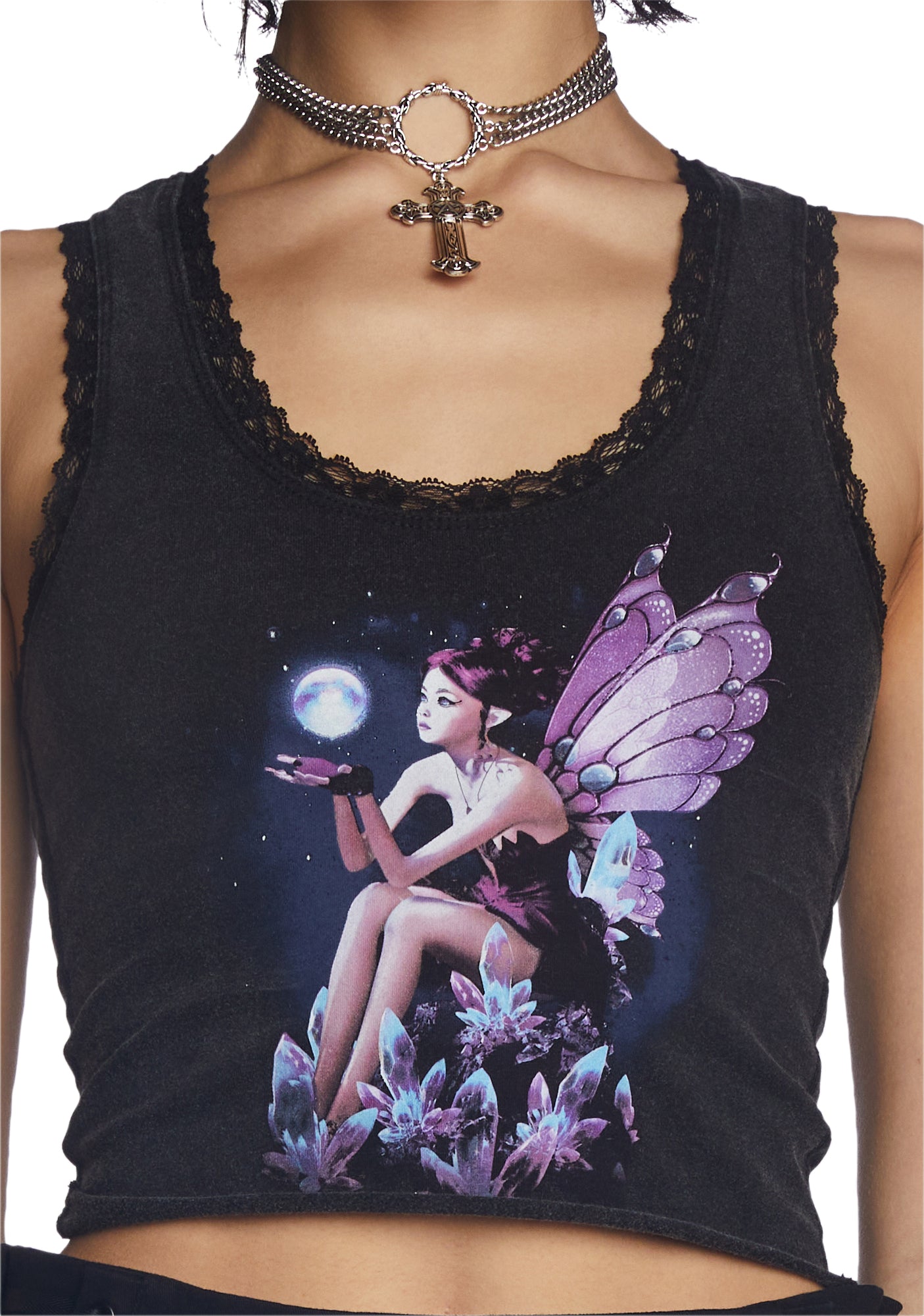 Fairy Circle Lace-Up Tank Top