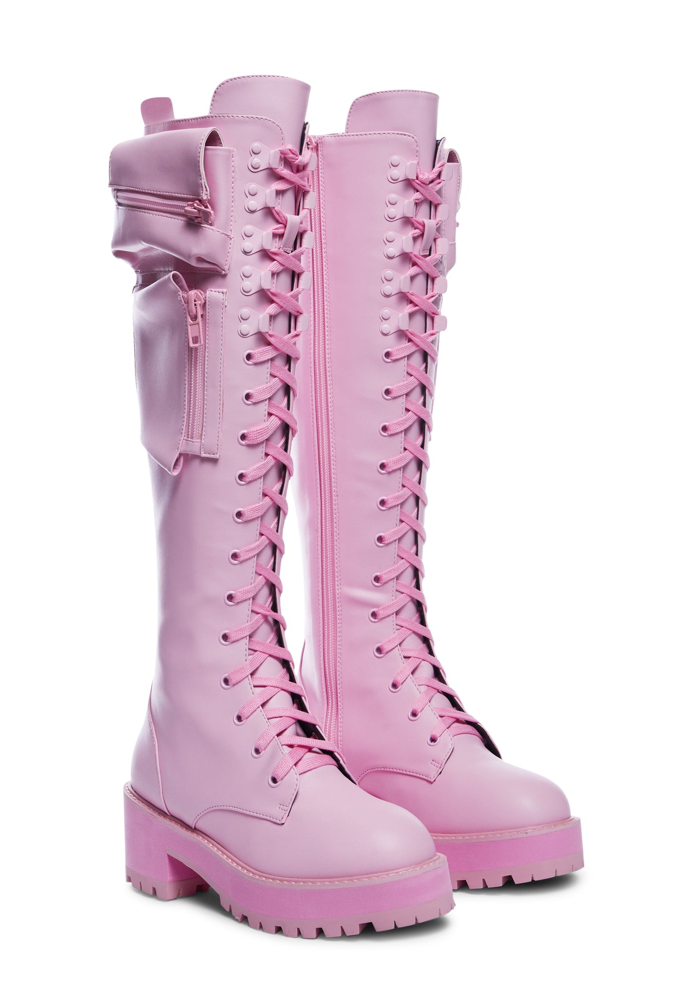 Bubblegum Obsidian Pocket Combat Boots