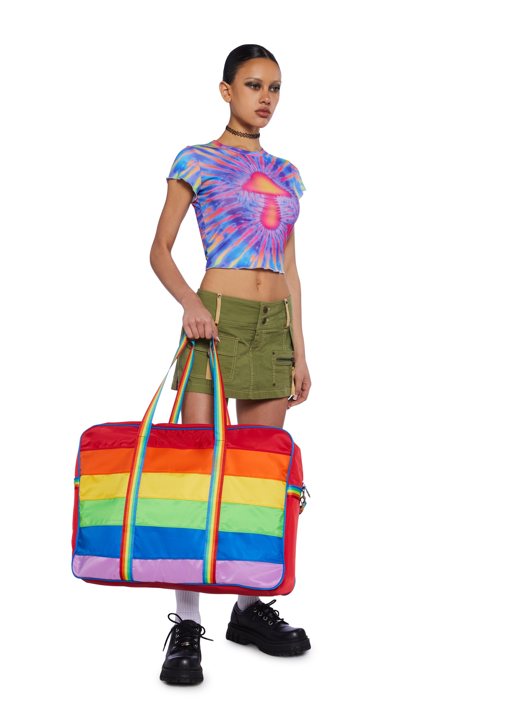 Delia's Rainbow Stripe Weekender Bag – Dolls Kill