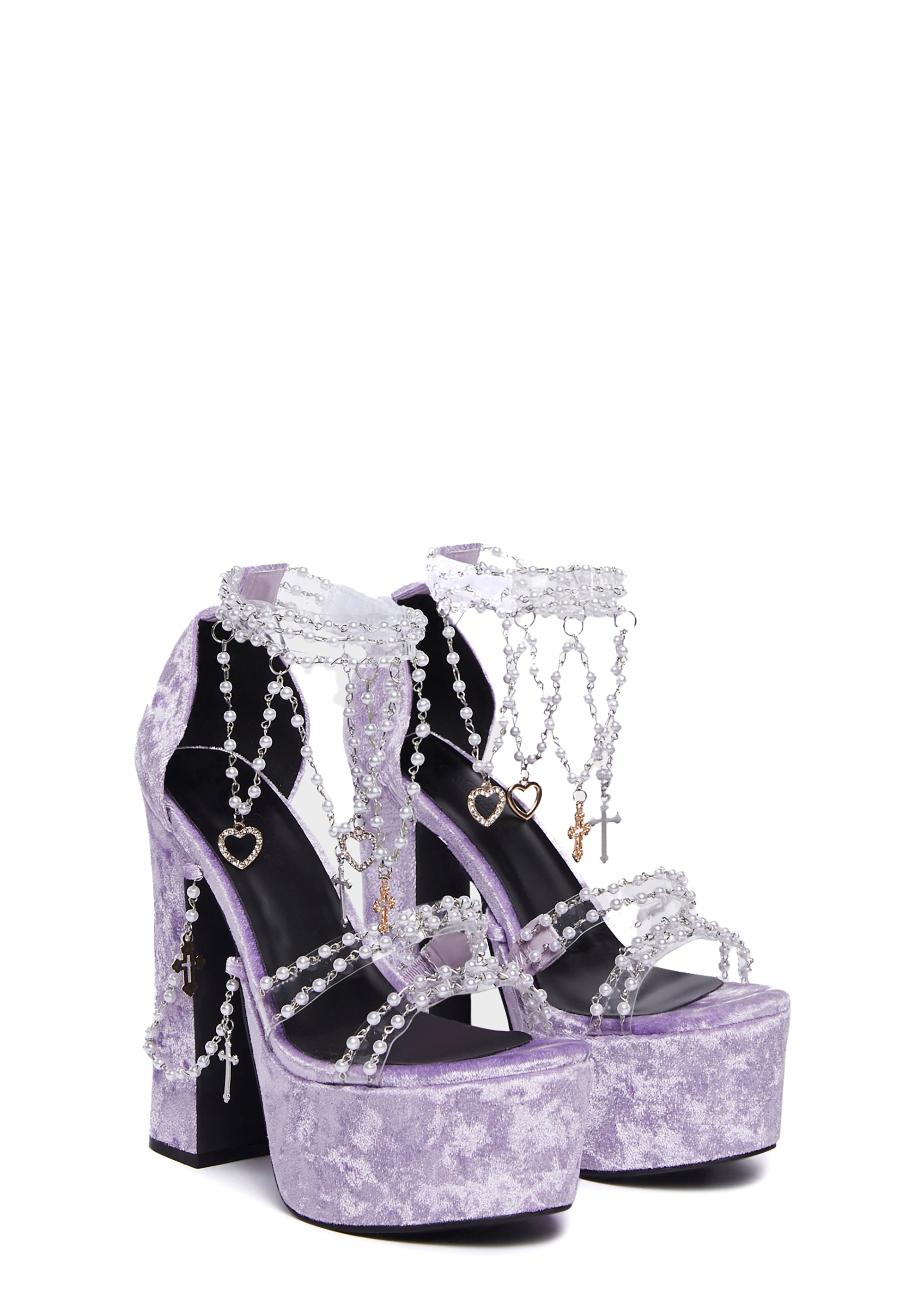 Lavender platform heels store