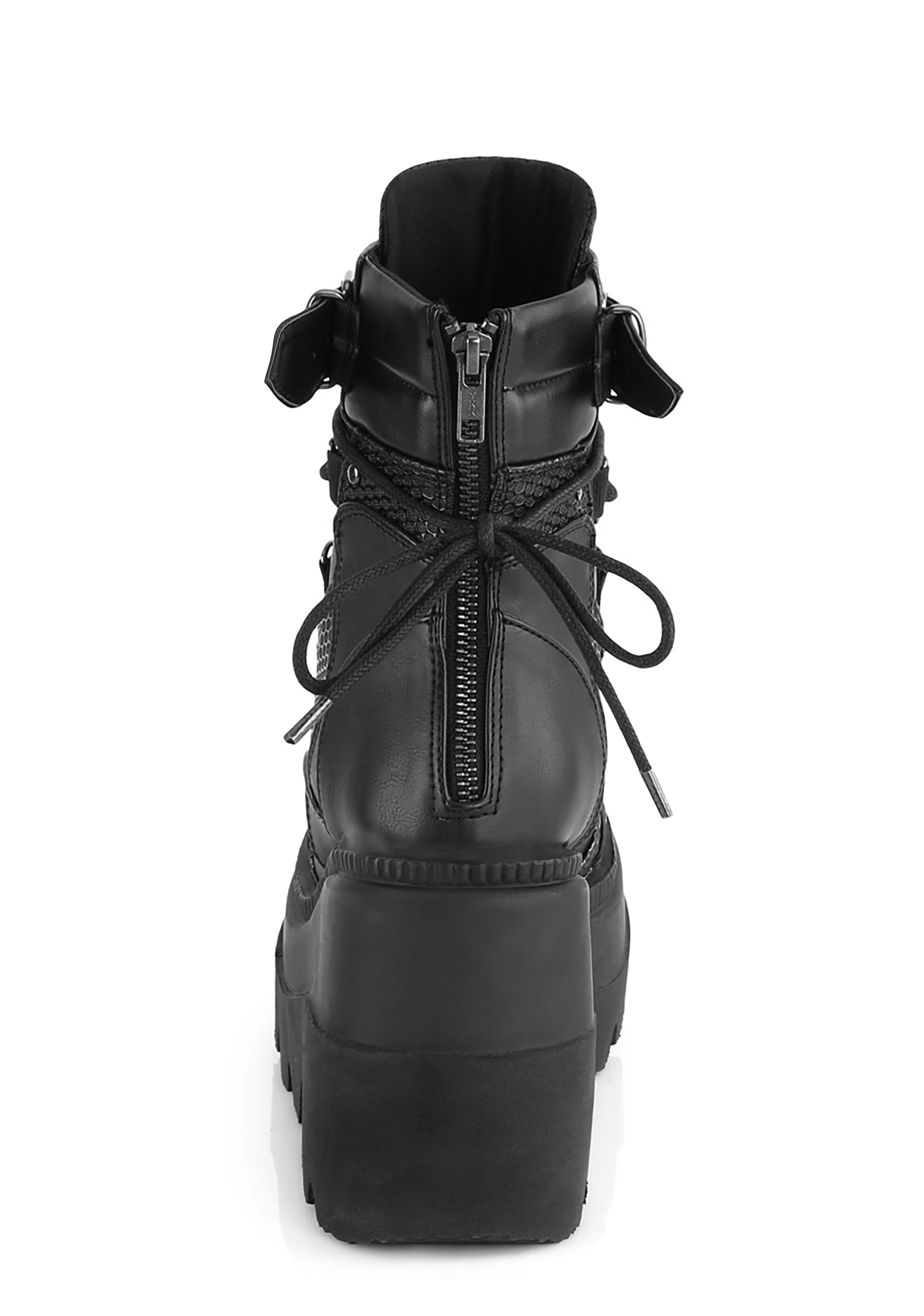 Demonia Shaker 60 Platform Ankle Boots - Black – Dolls Kill