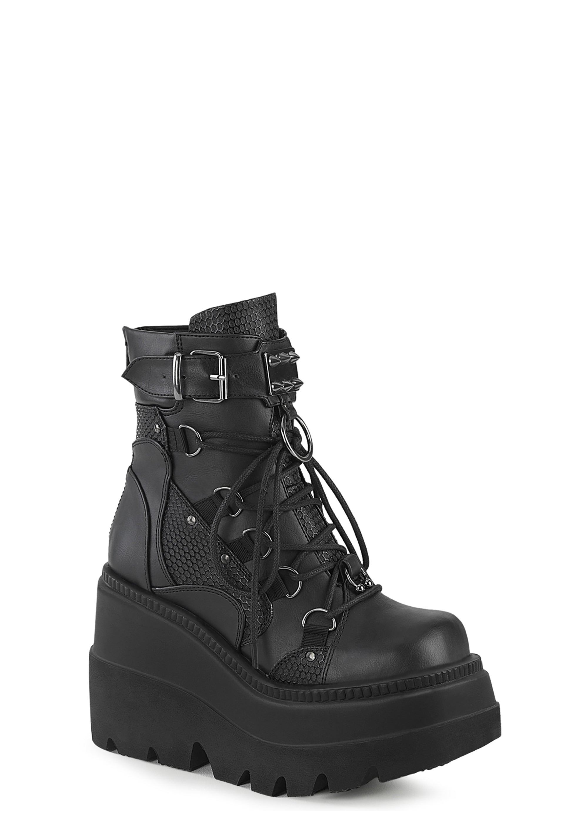 Combat Technopagan Platform Boots
