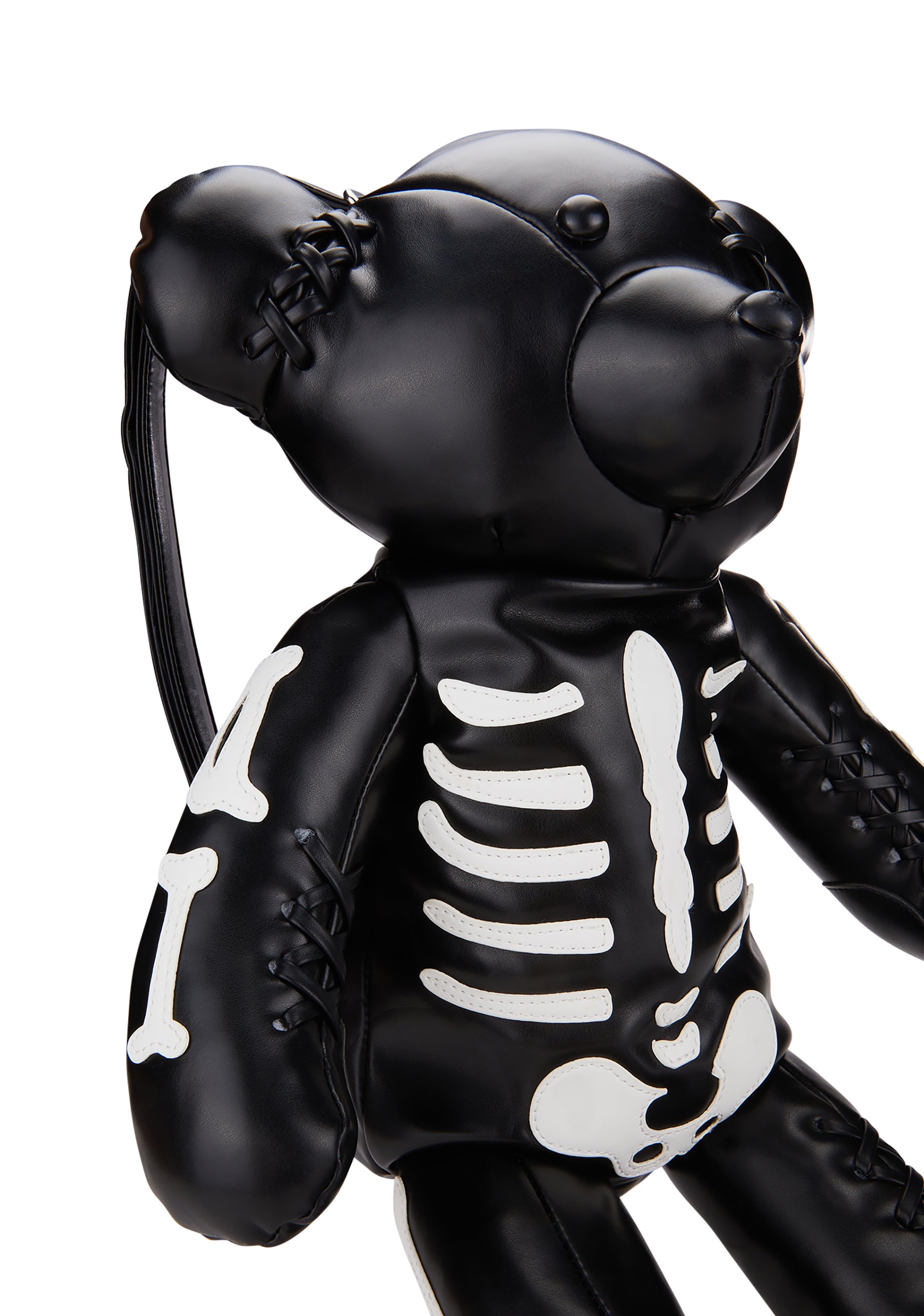 Current Mood Vegan Leather Teddy Backpack Black Dolls Kill