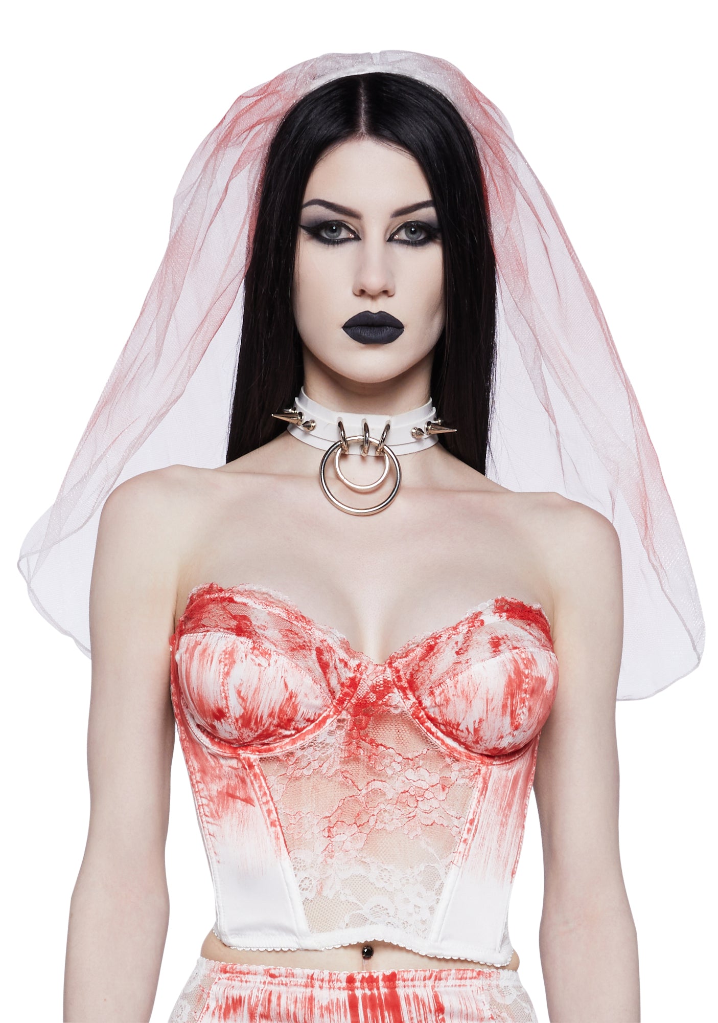  Women's Halloween Bloody Bride Costumes With Headdress