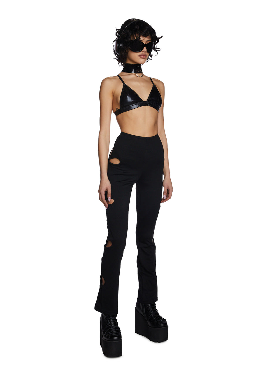 Star Child Cut-Out Pants - Black - alternate
