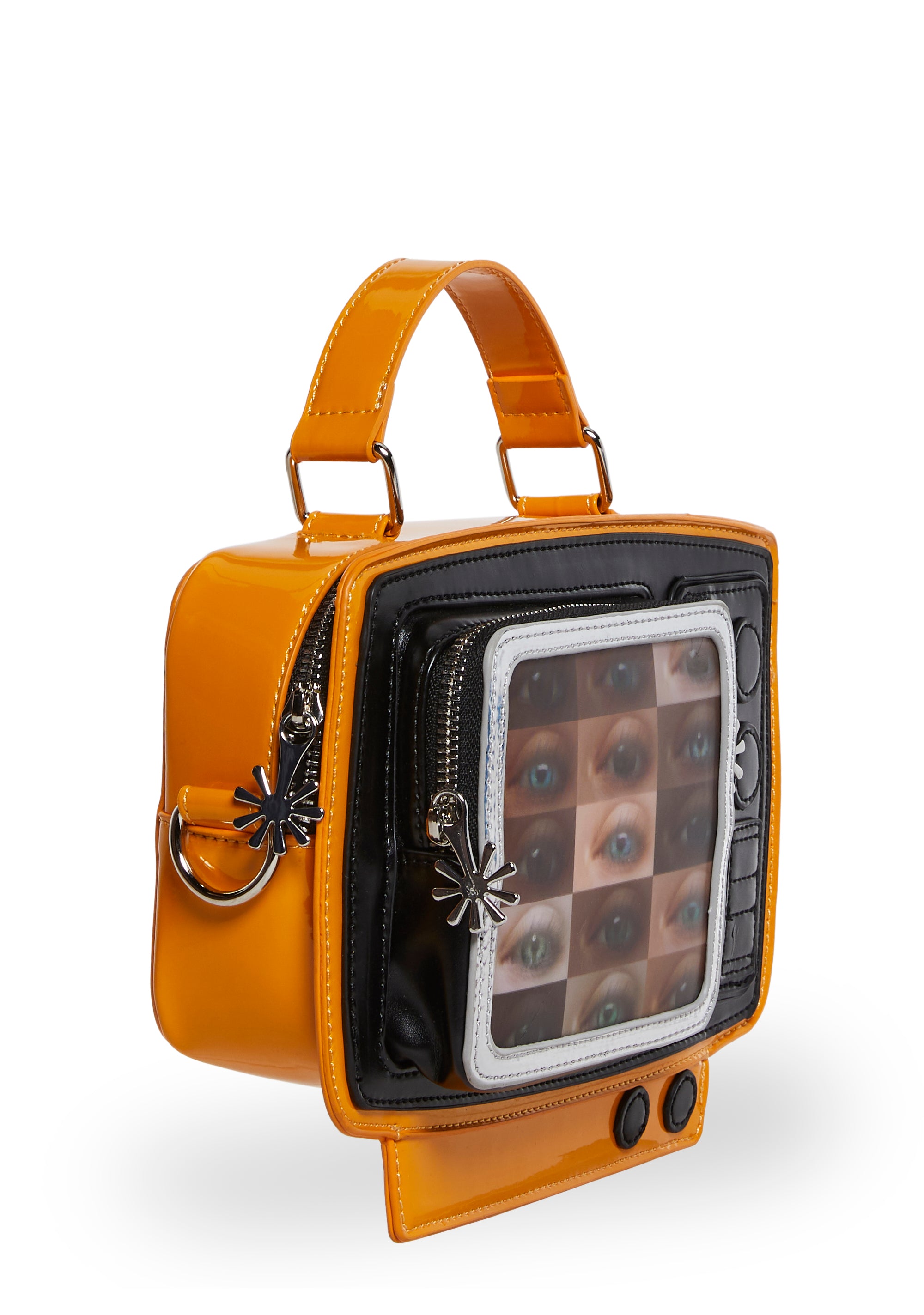 s*氏様 NINE LIGHTS Mini Bob 5.9 ナインライツ美品 Delia's Retro TV Blinking Eye Crossbody Bag - Orange – Dolls Kill
