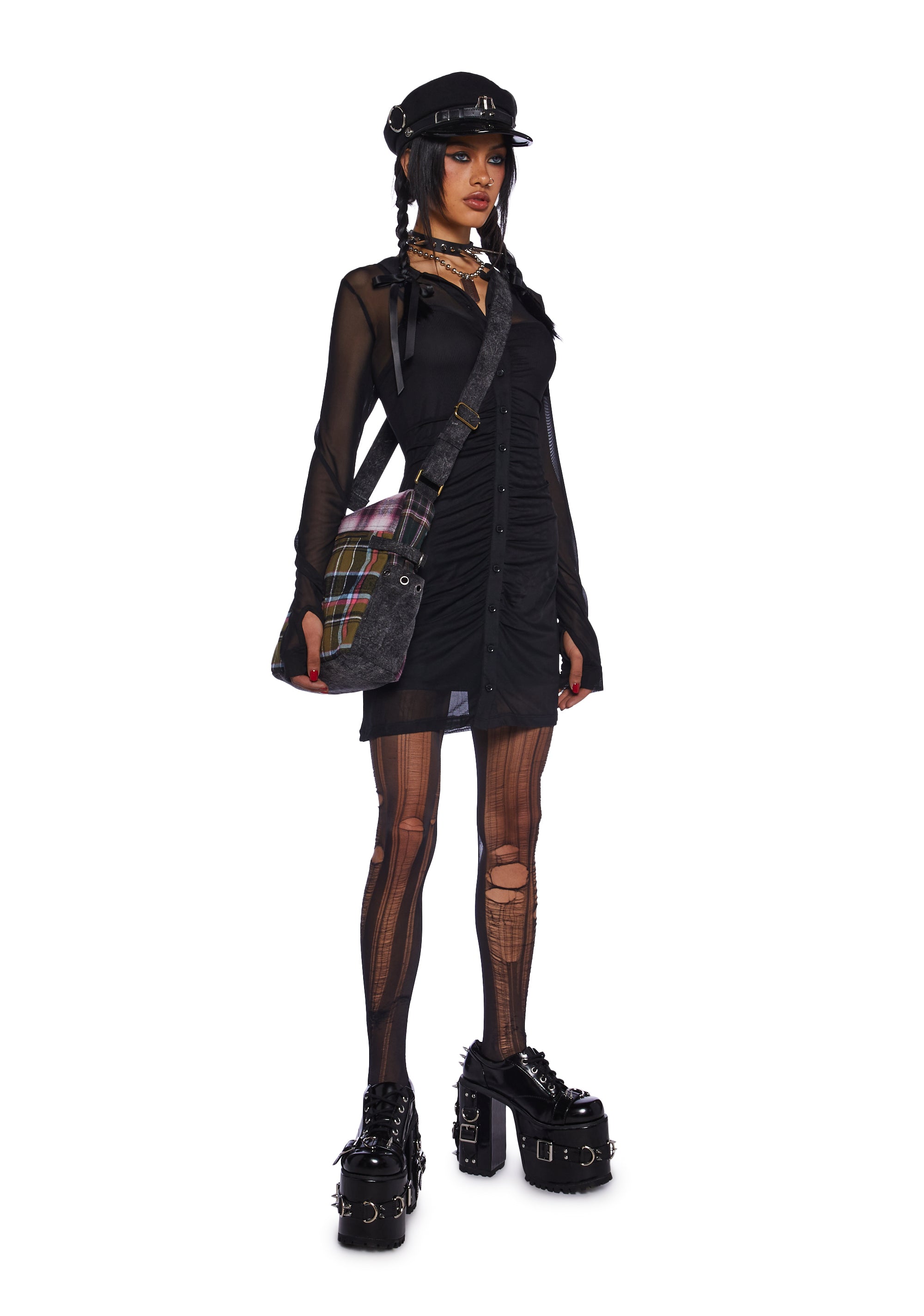 mesh button down shirt dress Wholesale Women's Ladies Chocolate Mesh Button Down Shirt Dress / Top for your store
