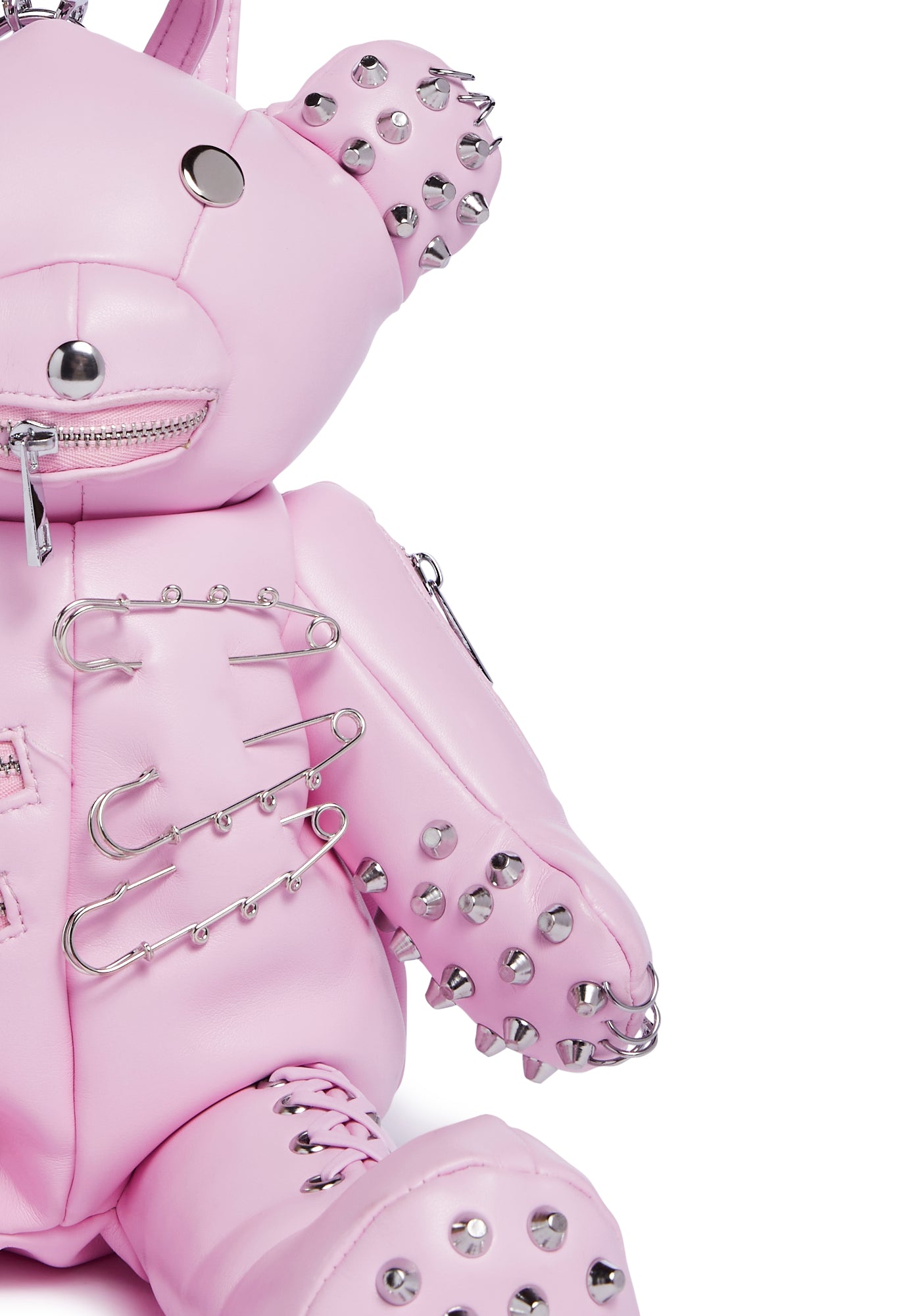 Current Mood Teddy Bear Spiked Backpack - Brown – Dolls Kill
