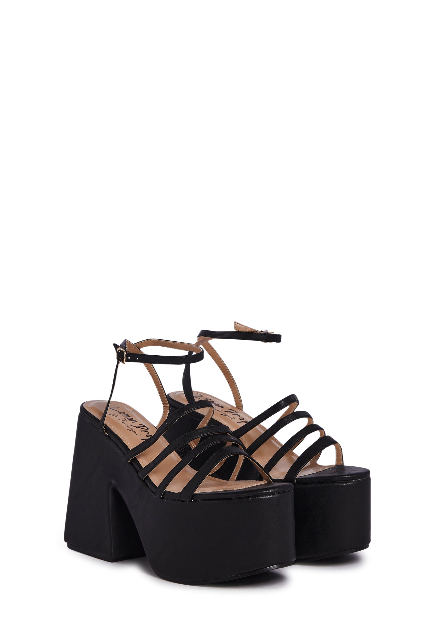 Black Tornado Platform Heels