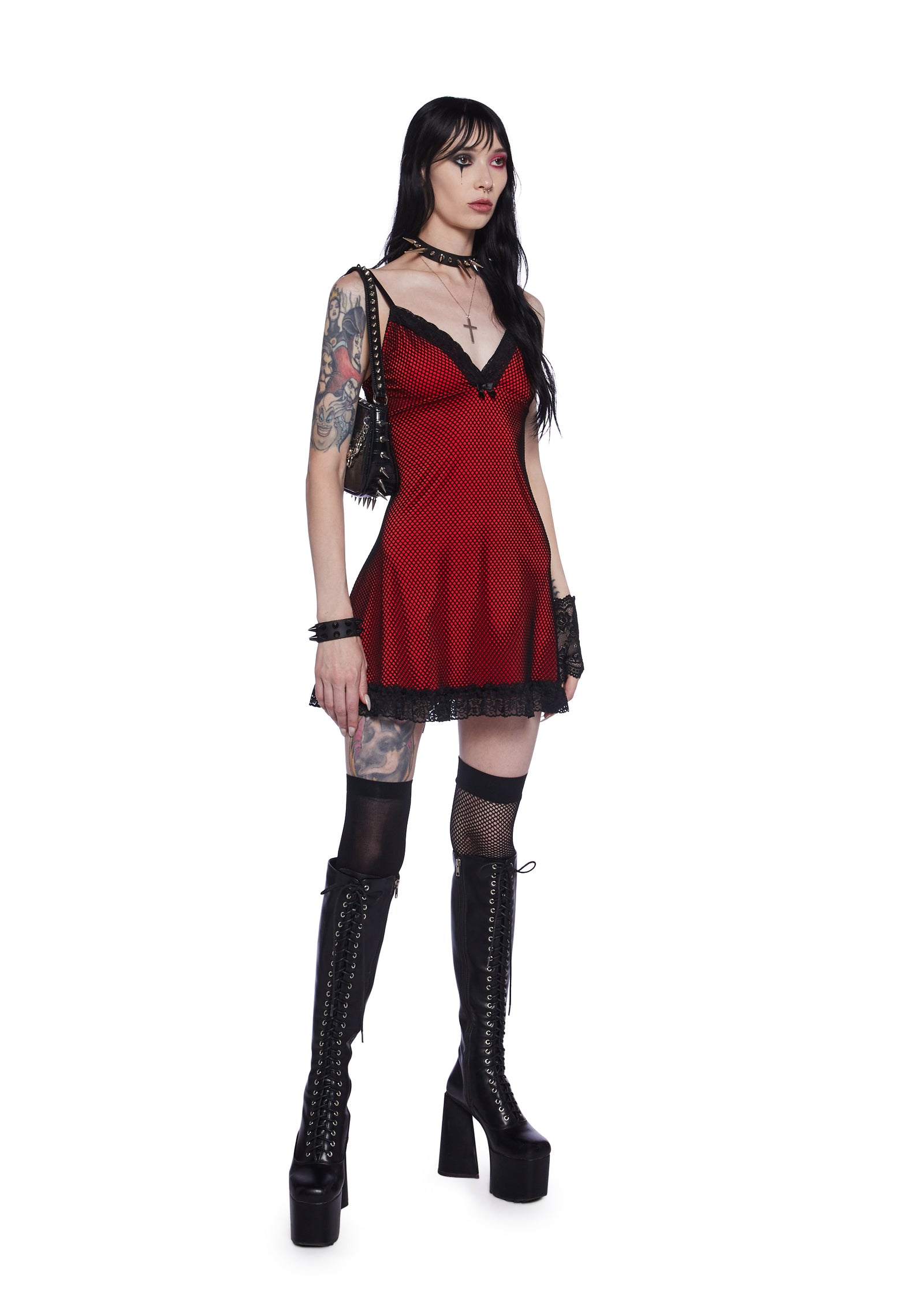 Shed Ur Skin Fishnet Mini Dress