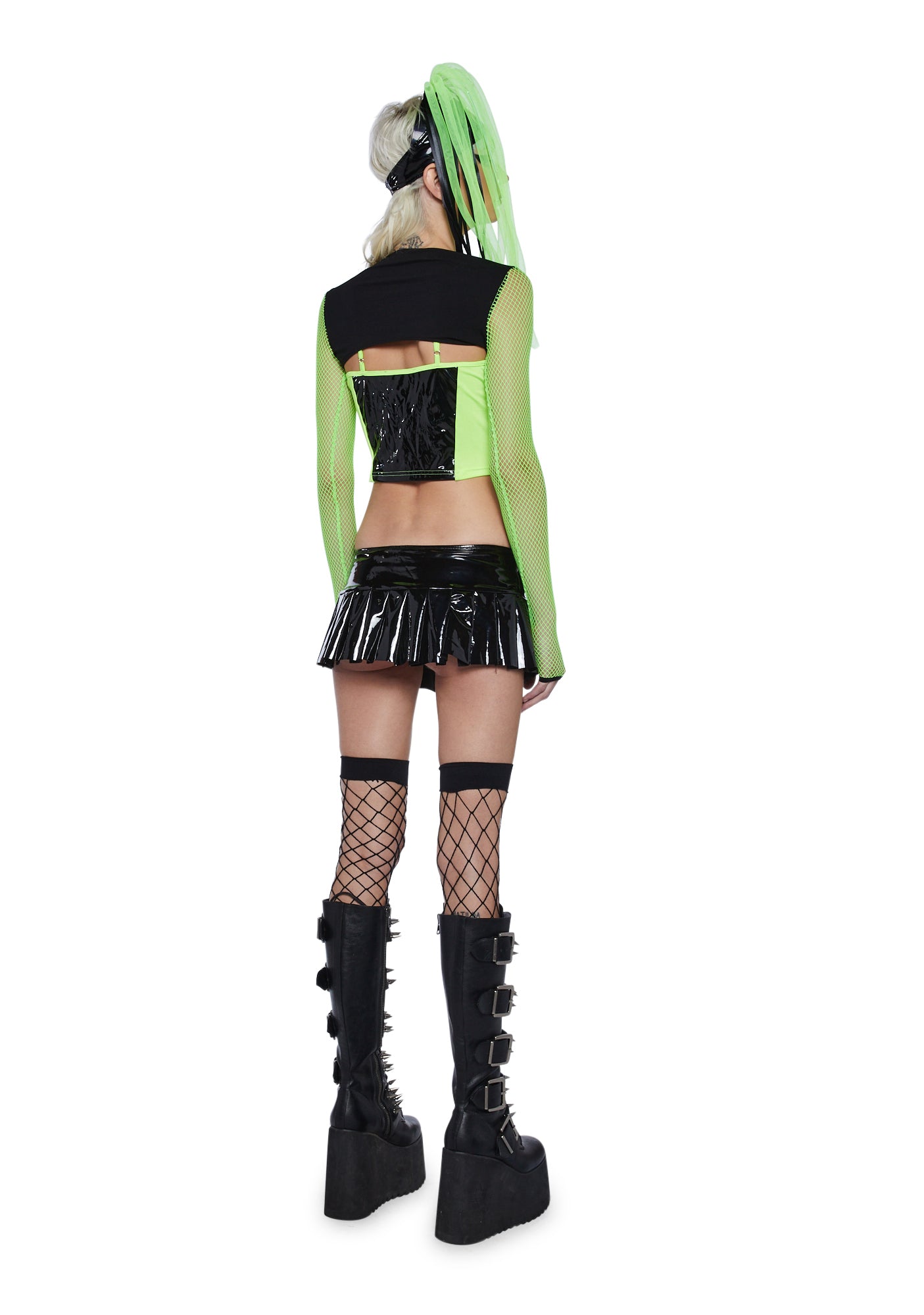 Girl Cyber Goth Dress Trickz N Treatz Sexy Cyber Goth Costume Neon