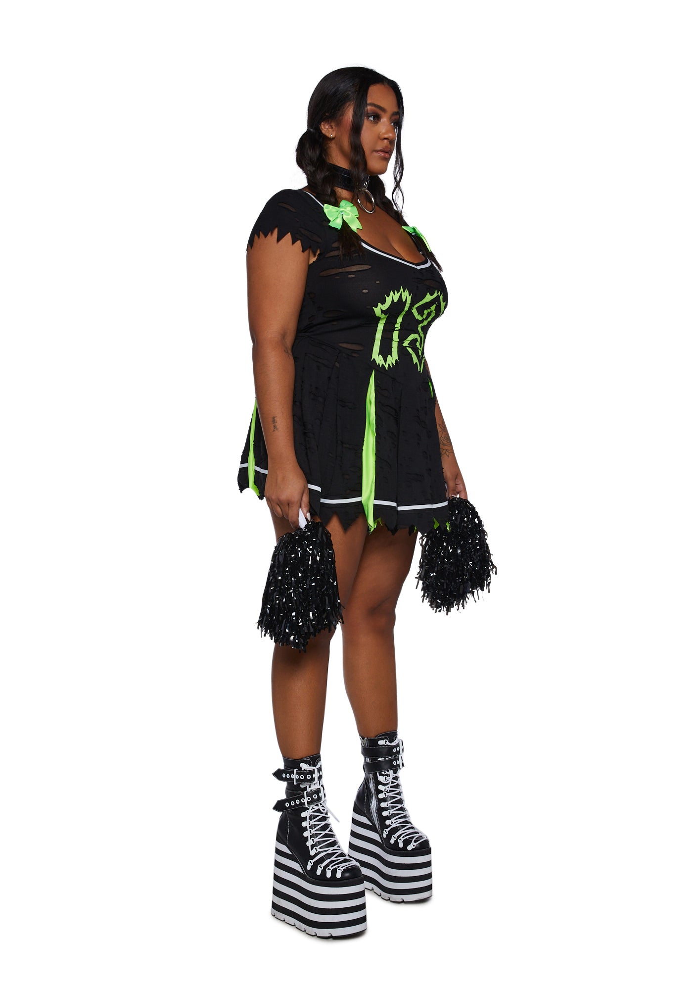 Plus So Cold Hearted Cheerleader Costume