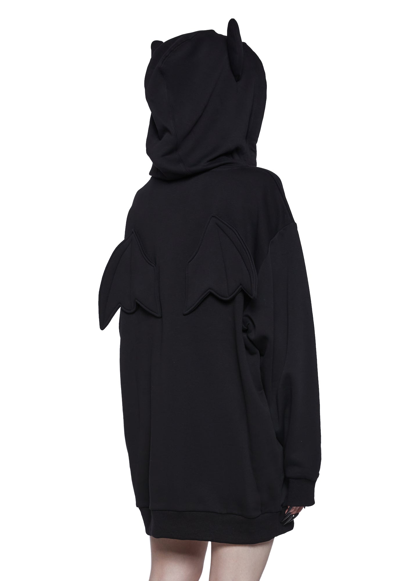 Trickz N Treatz Bat Mask Oversized Hoodie – Dolls Kill