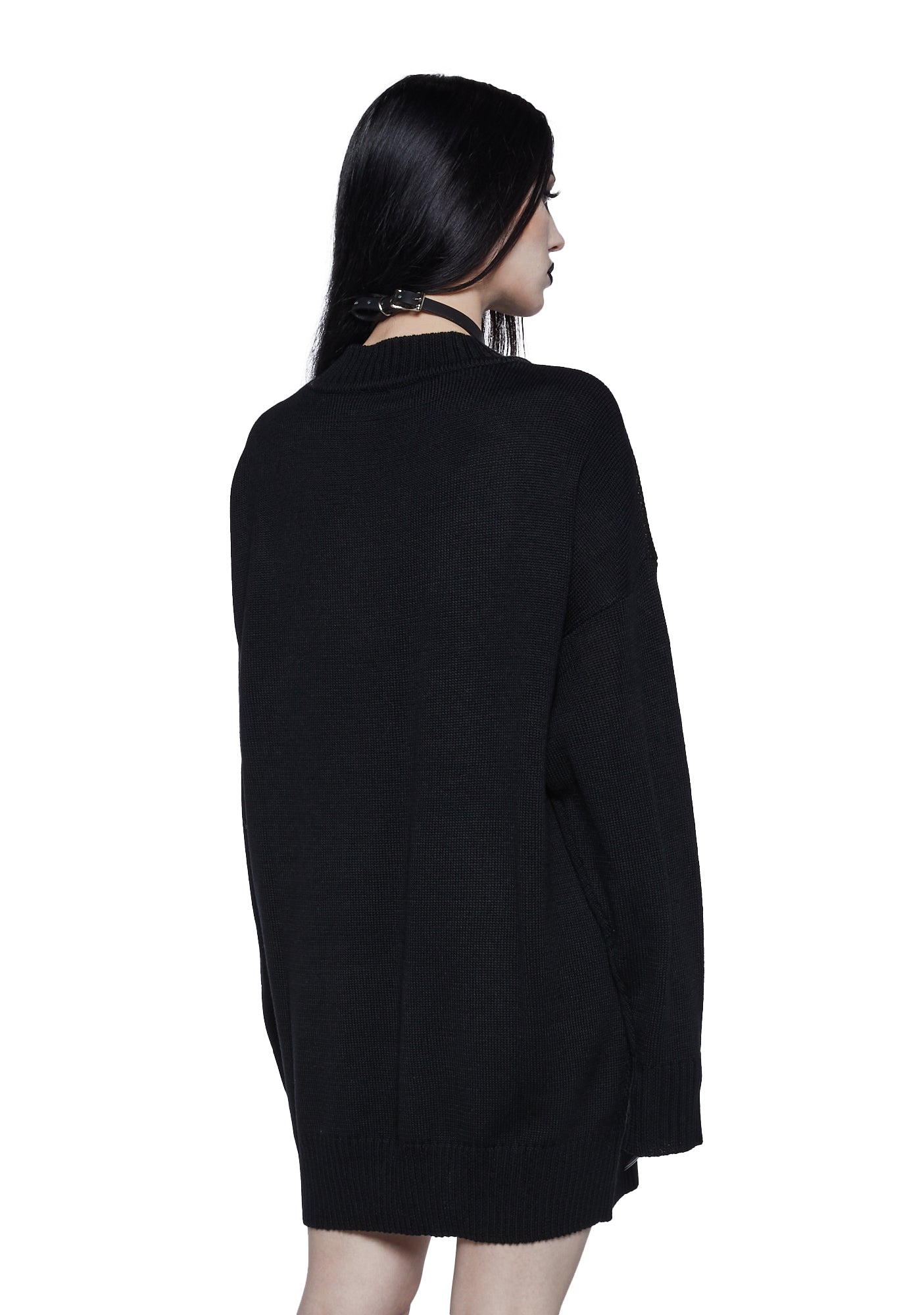 Trickz N Treatz Pumpkin Bear Intarsia Oversized Sweater