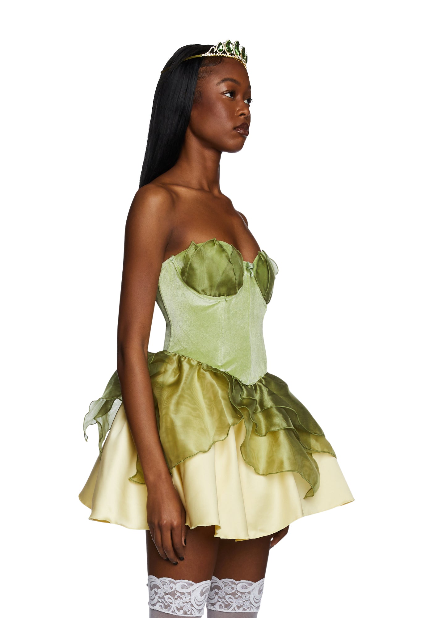 Where's My Prince Princess Costume GREEN / XX-SMALL