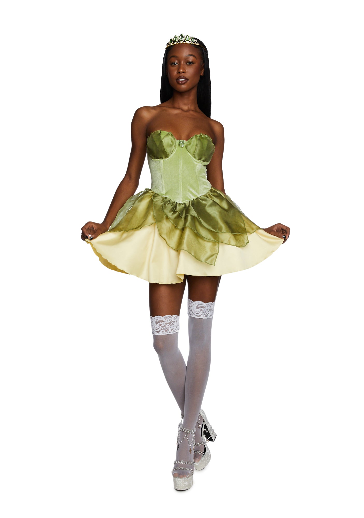 Where's My Prince Princess Costume GREEN / XX-SMALL Where's My Prince Princess Costume GREEN / XX-SMALL