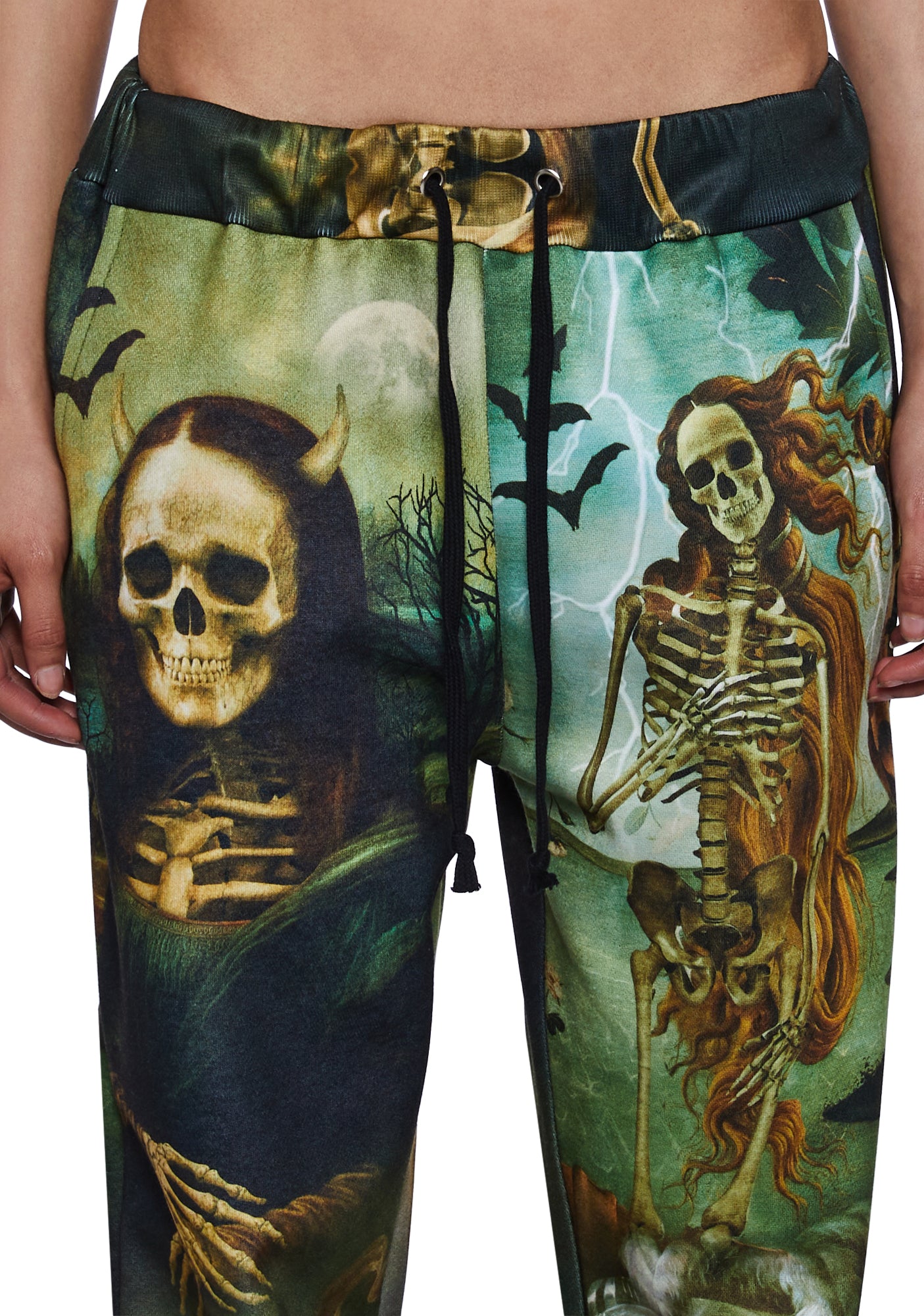 日本未入荷 Trickz N' Treatz - Wake The Dead Skeleton Joggers Trickz N Treatz Skeleton Renaissance Art Print Sweatpants